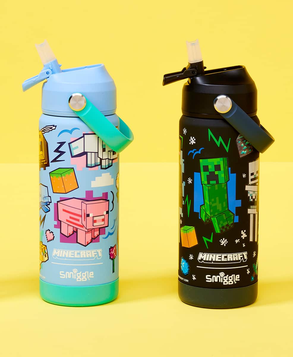 Minecraft Squiggle Insulated Stainless Steel Drink Bottle