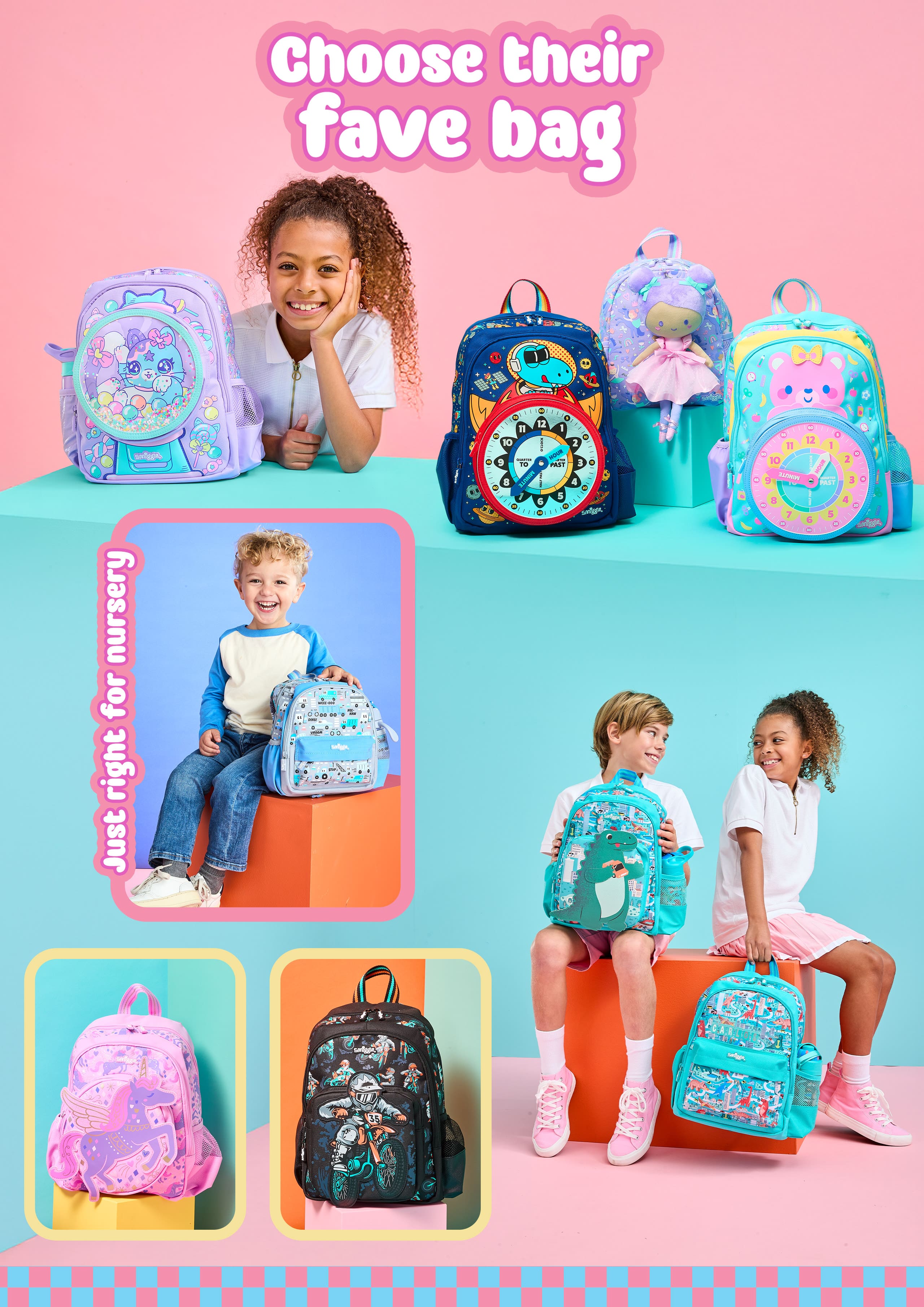 Choose their fave bag