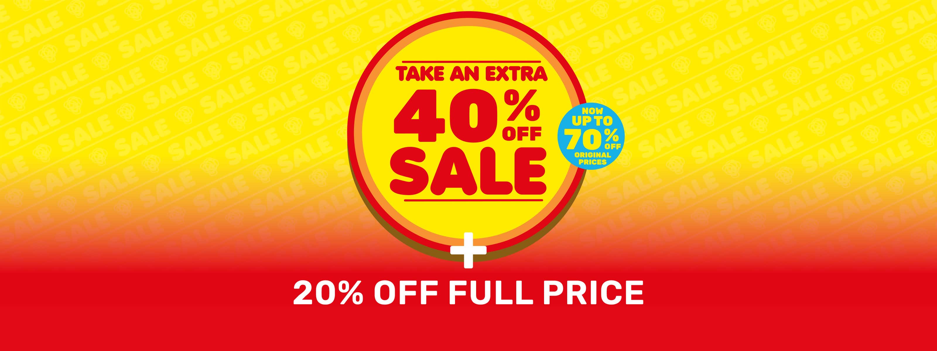 Sale - Take an Extra 40% off + 20% off full price