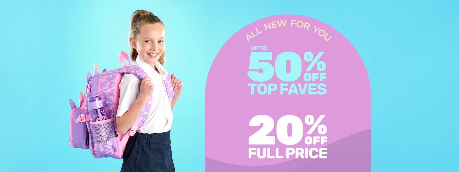 Up to 50% off Top Faves + 20% Off Full Price