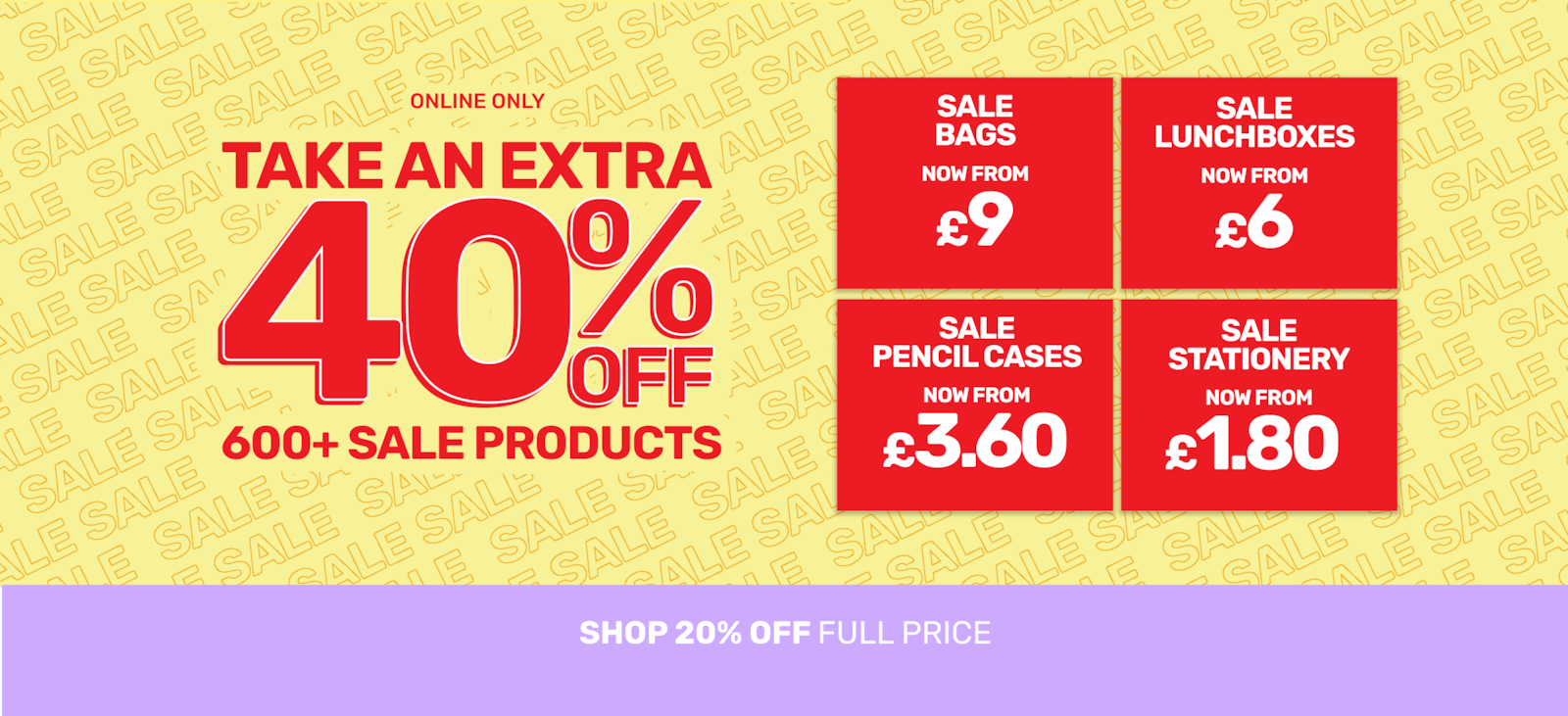 Take a further 40% off Sale