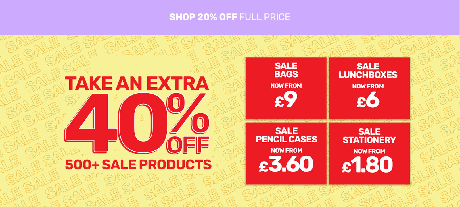 Take a further 40% off Sale