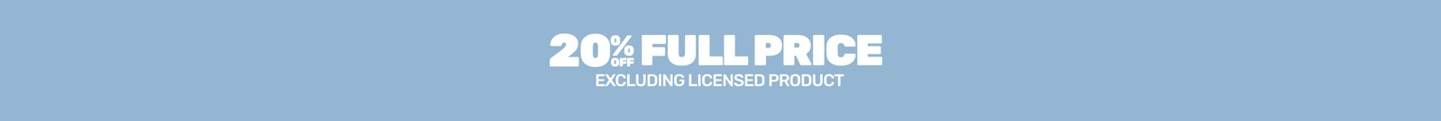 20% off Full Price