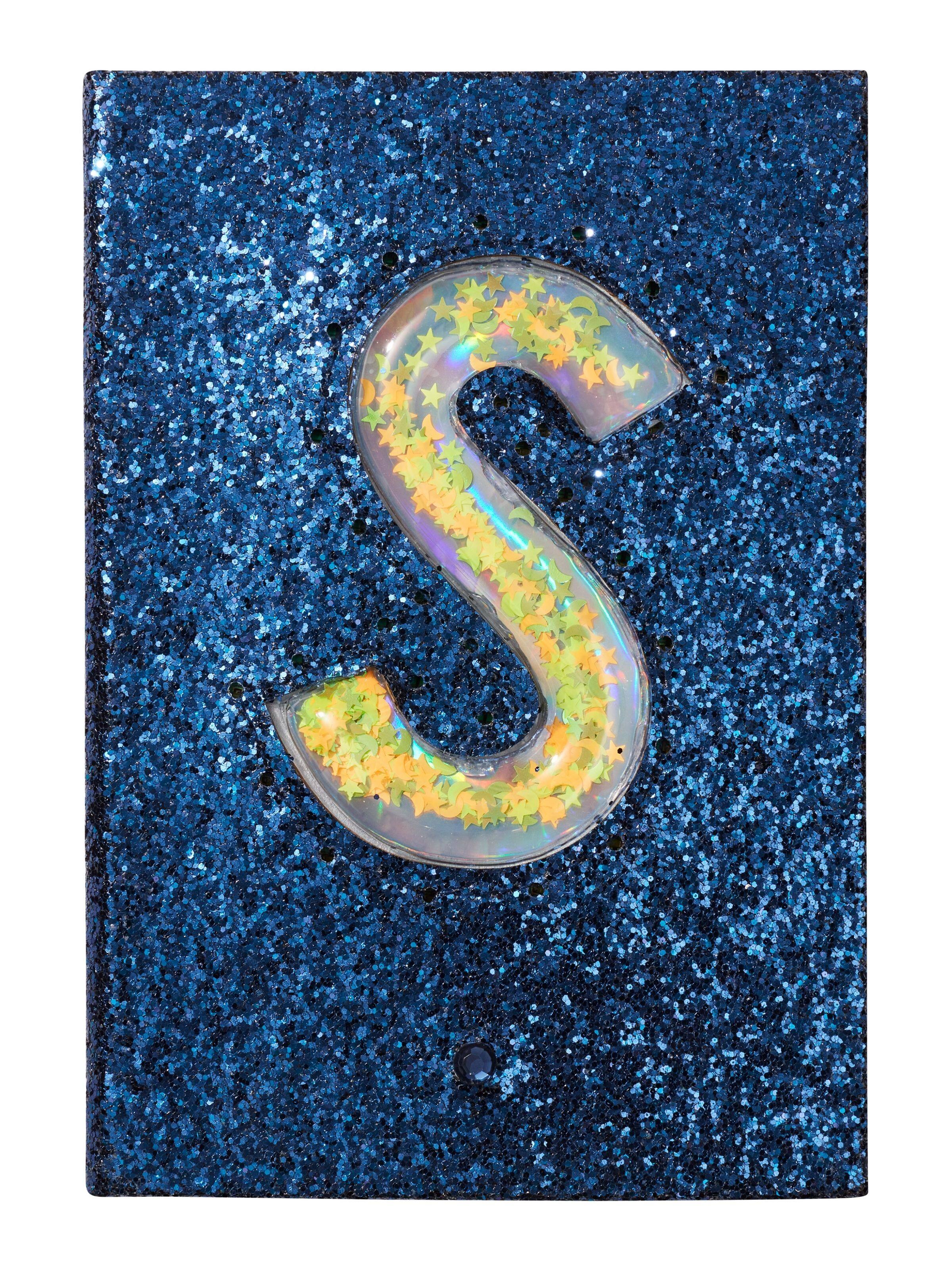 Space Light Up Glitter Alphabet A5 Notebook