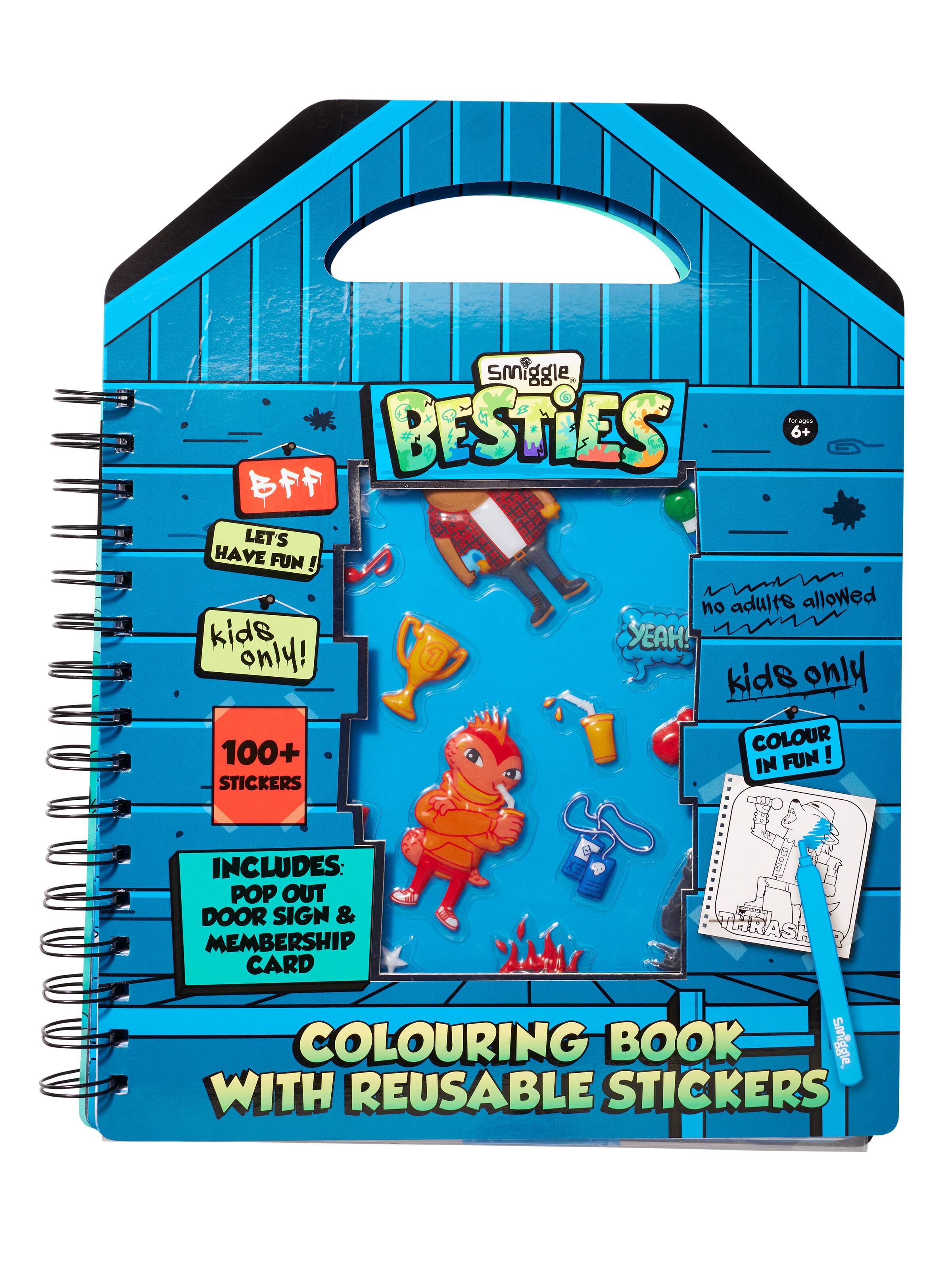Image for Besties Colouring Book With Reusable Stickers from Smiggle