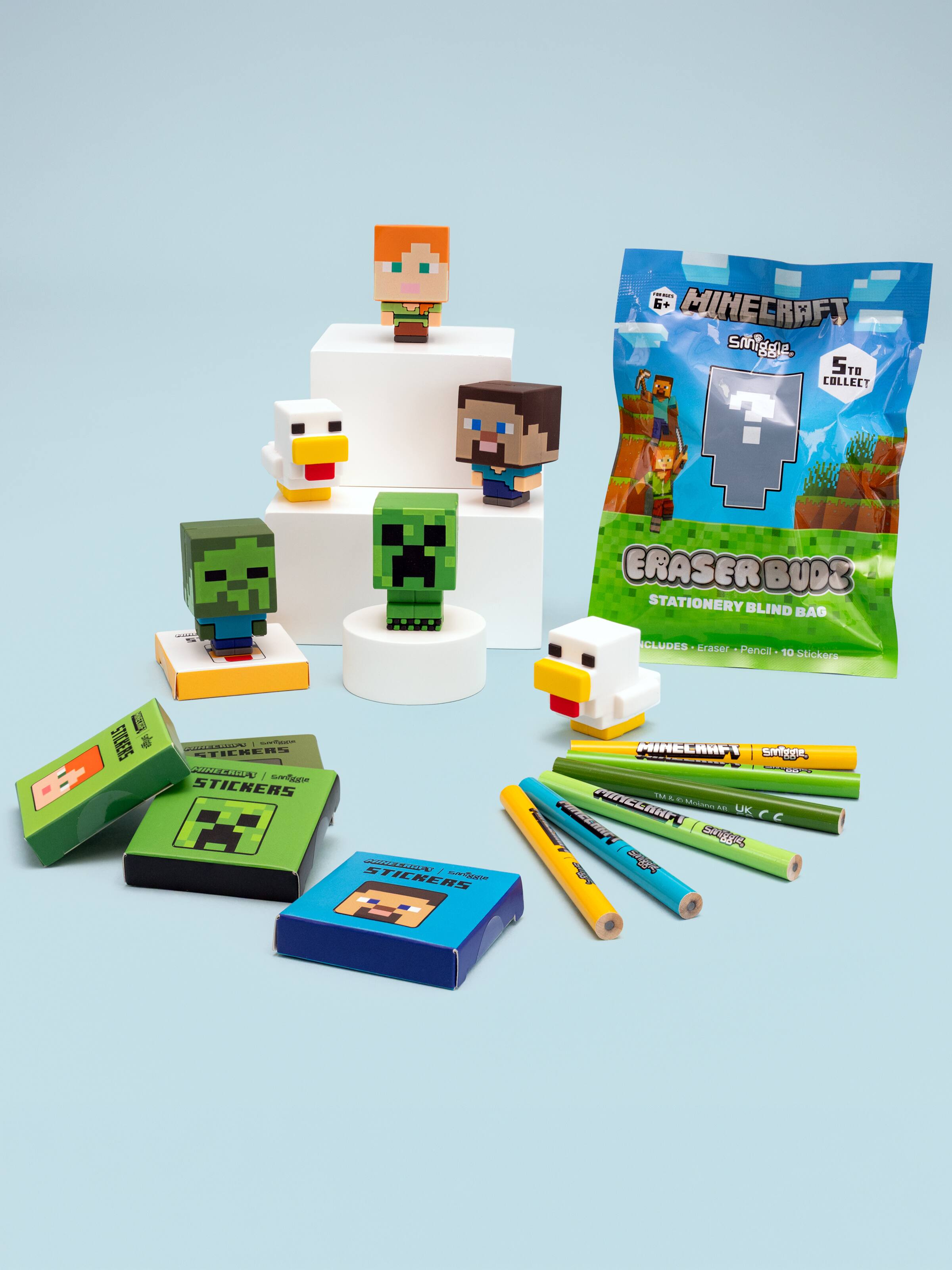 Minecraft Eraser Budz Stationery Blind Bag