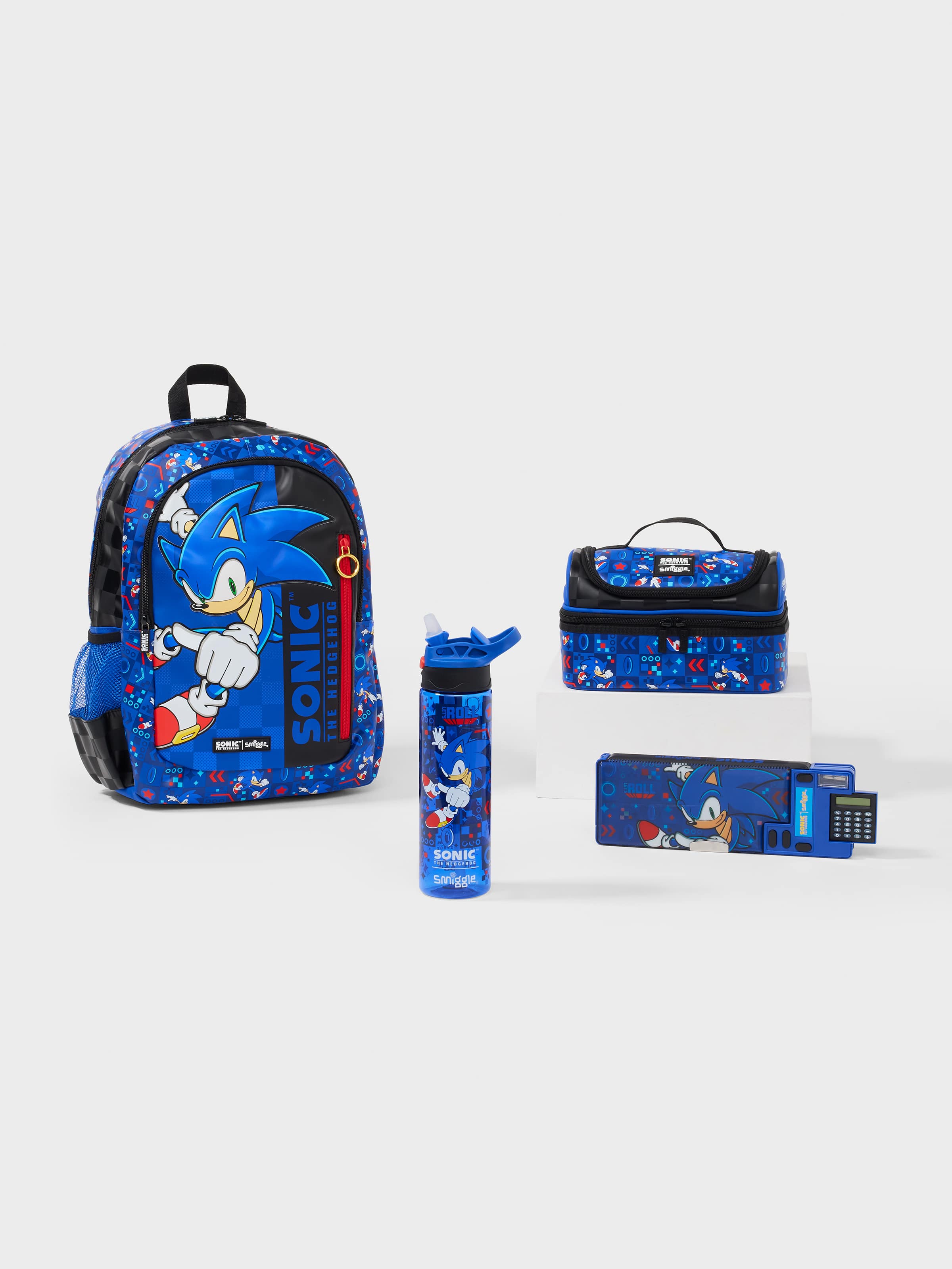 Sonic The Hedgehog Pop Out Pencil Case 4 Piece Bundle
