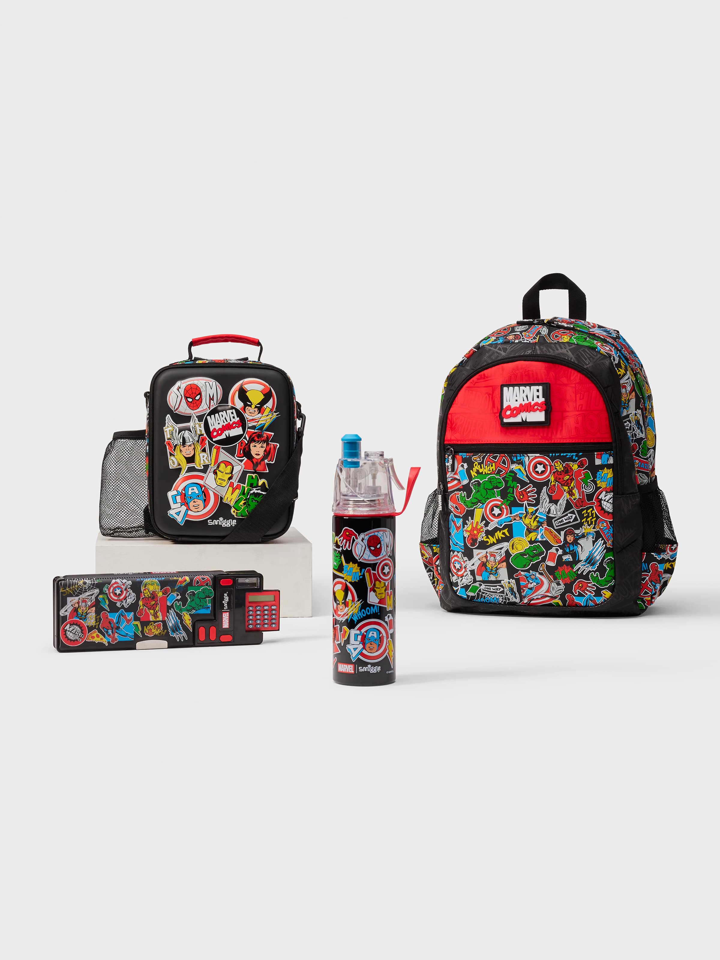 Marvel 4 Piece Classic Backpack Bundle