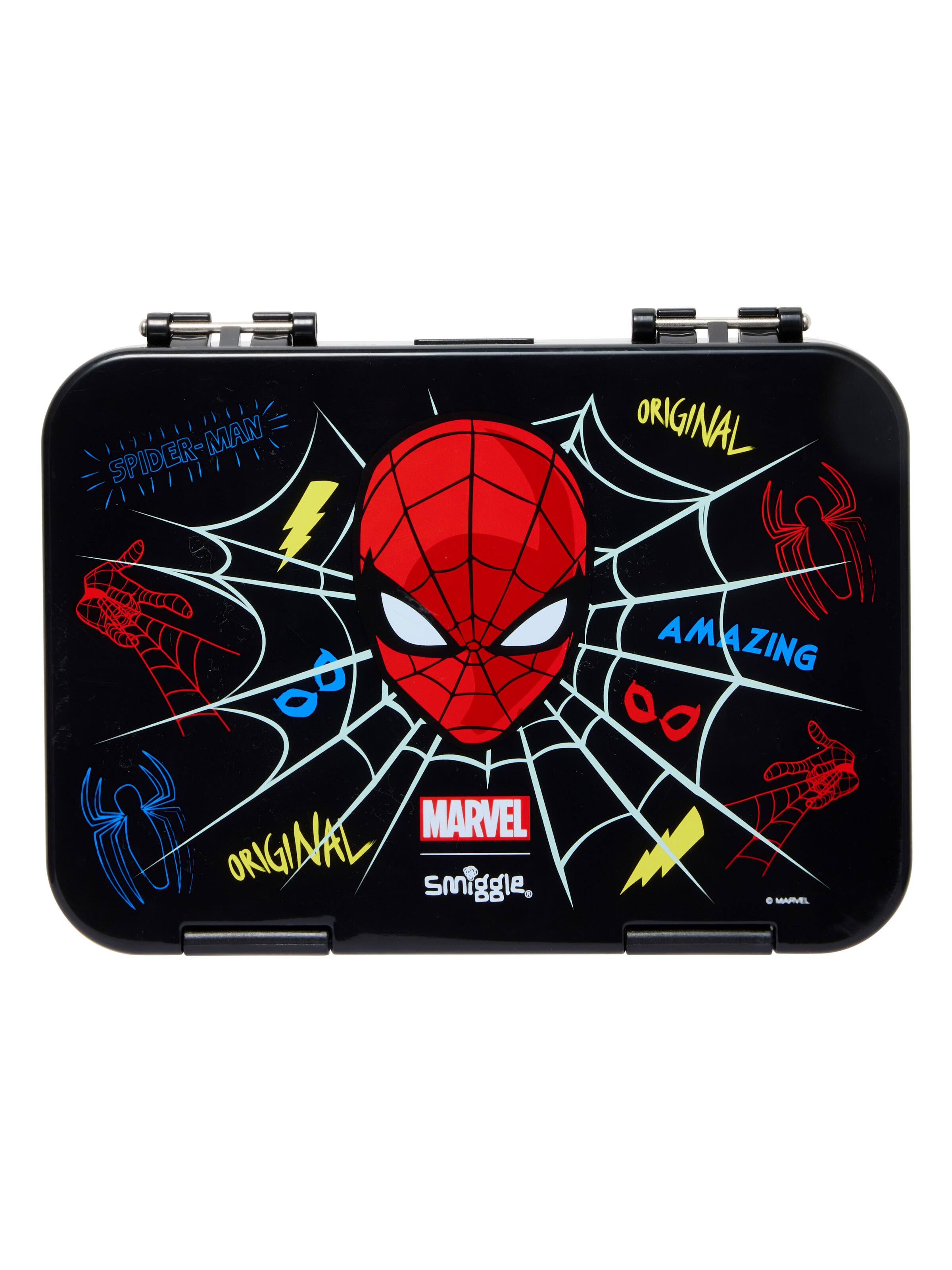 Spider-Man 4 Piece Lunch Bundle W Squiggle Insulated Bottle 550Ml