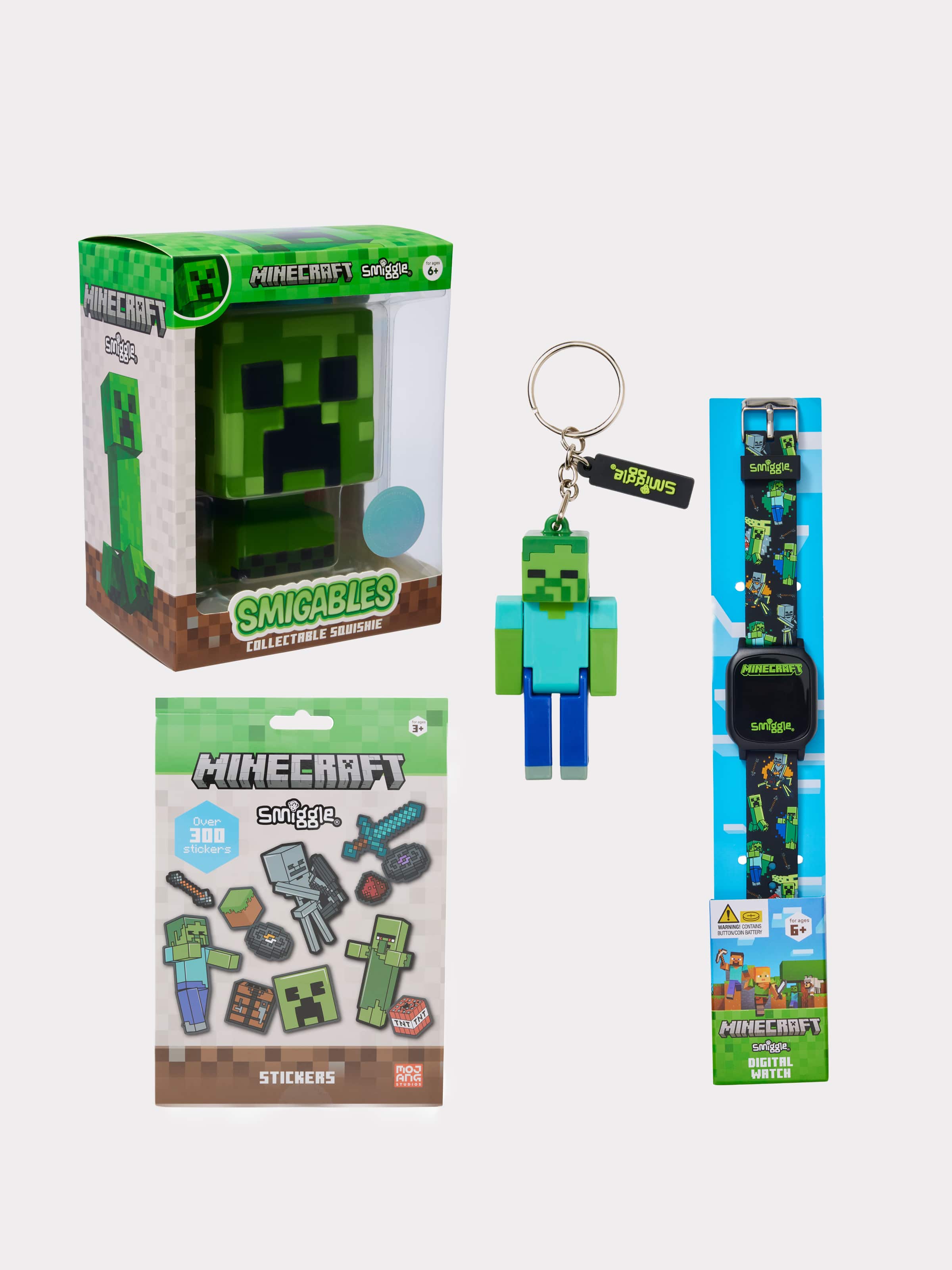 Minecraft 4 Piece Collectable Bundle W Watch