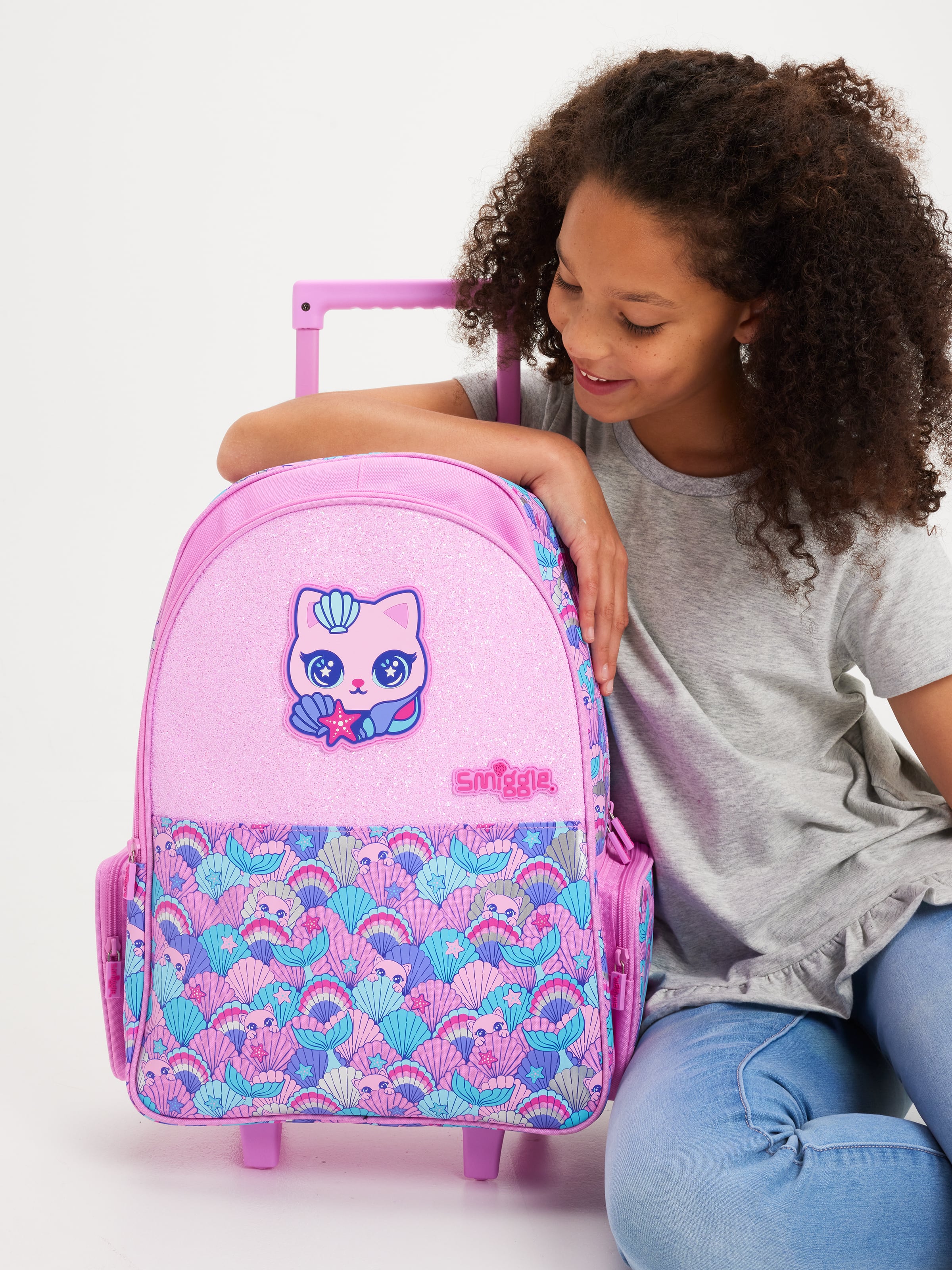 Hi There Trolley Backpack With Light Up Wheels