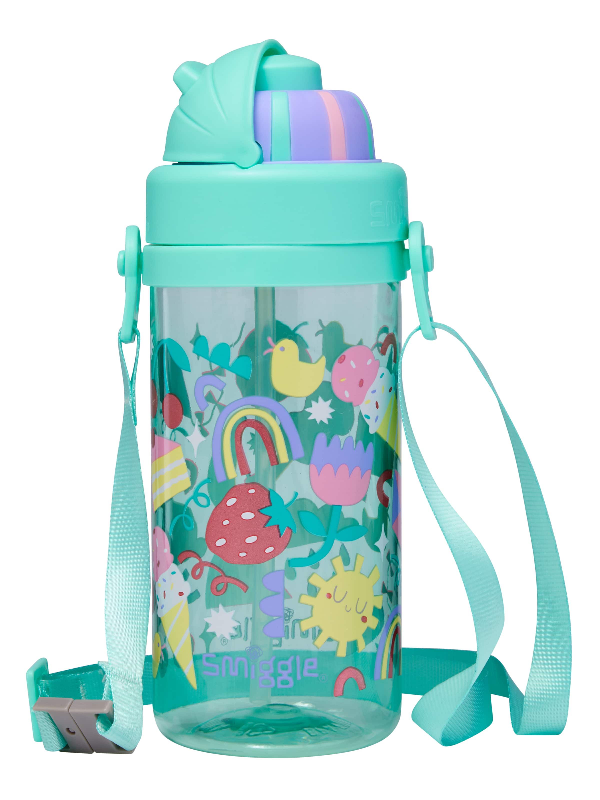 Glide Teeny Tiny Plastic Drink Bottle With Strap 400Ml