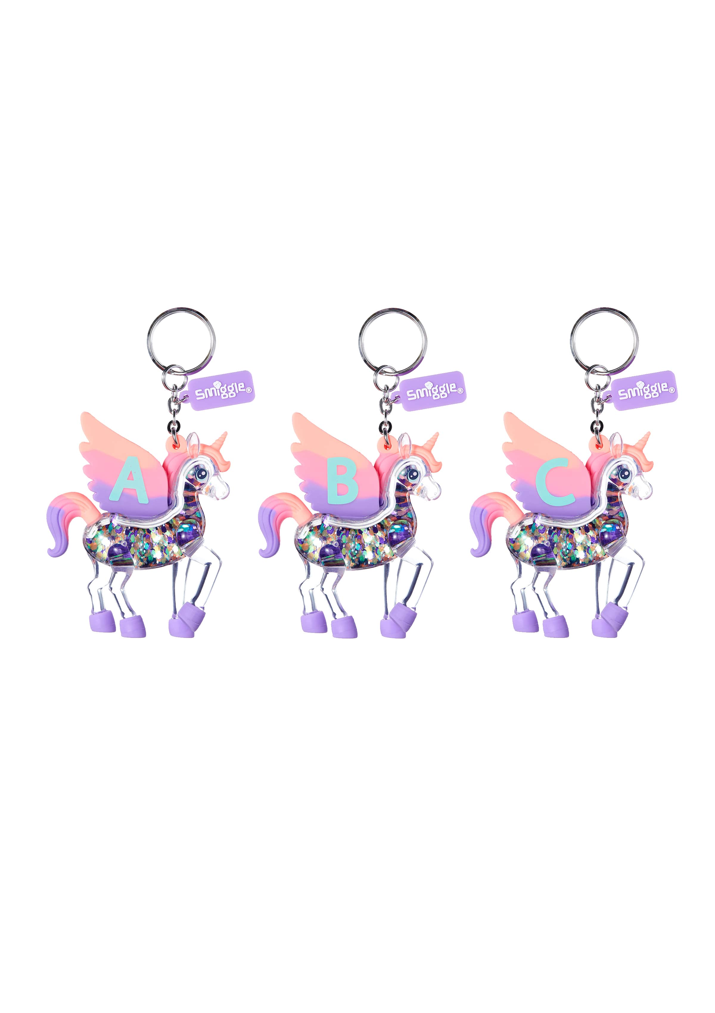 Shimmy Unicorn Scented Alphabet Keyring