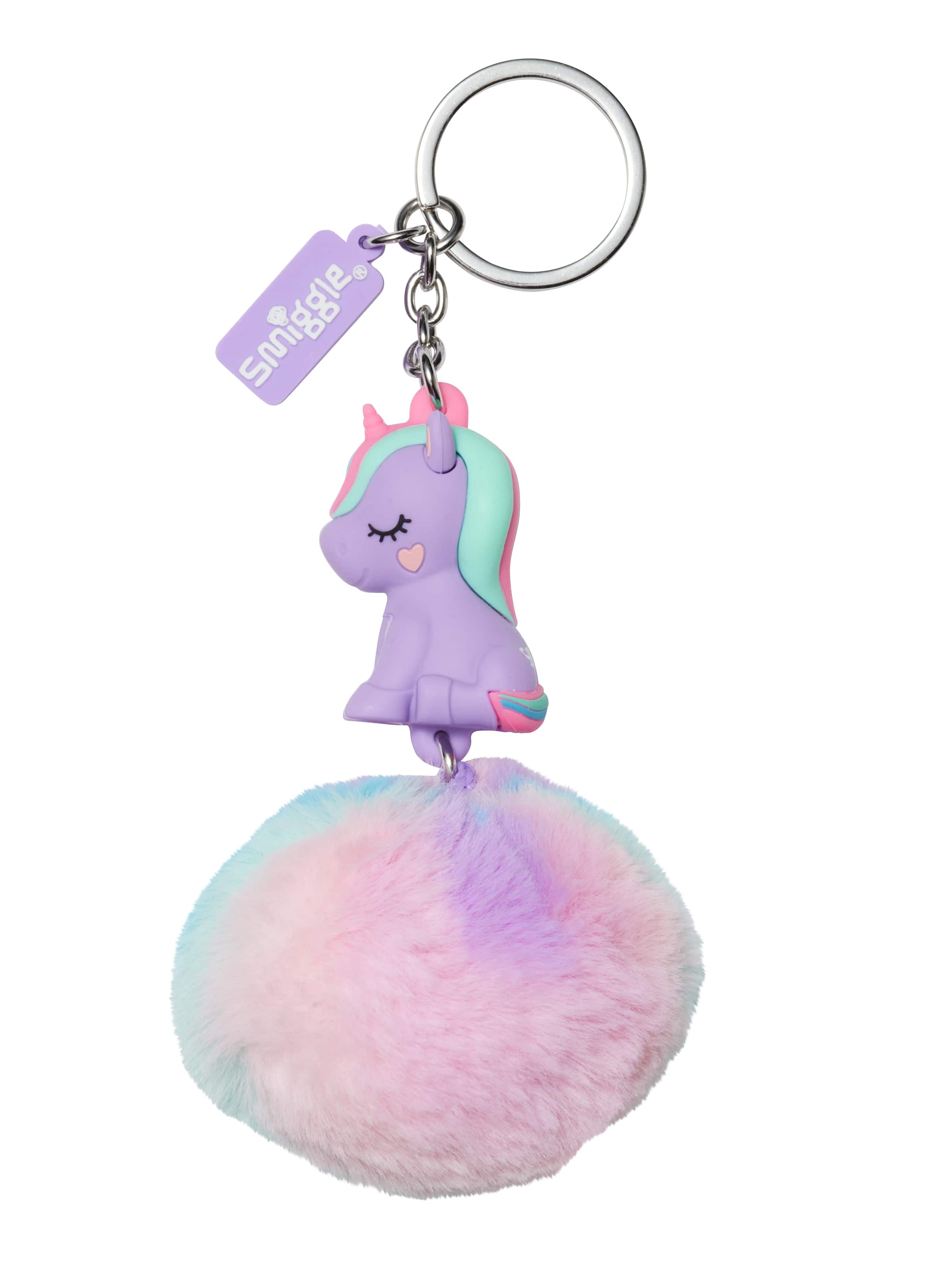 Pom Pom Unicorn Keyring