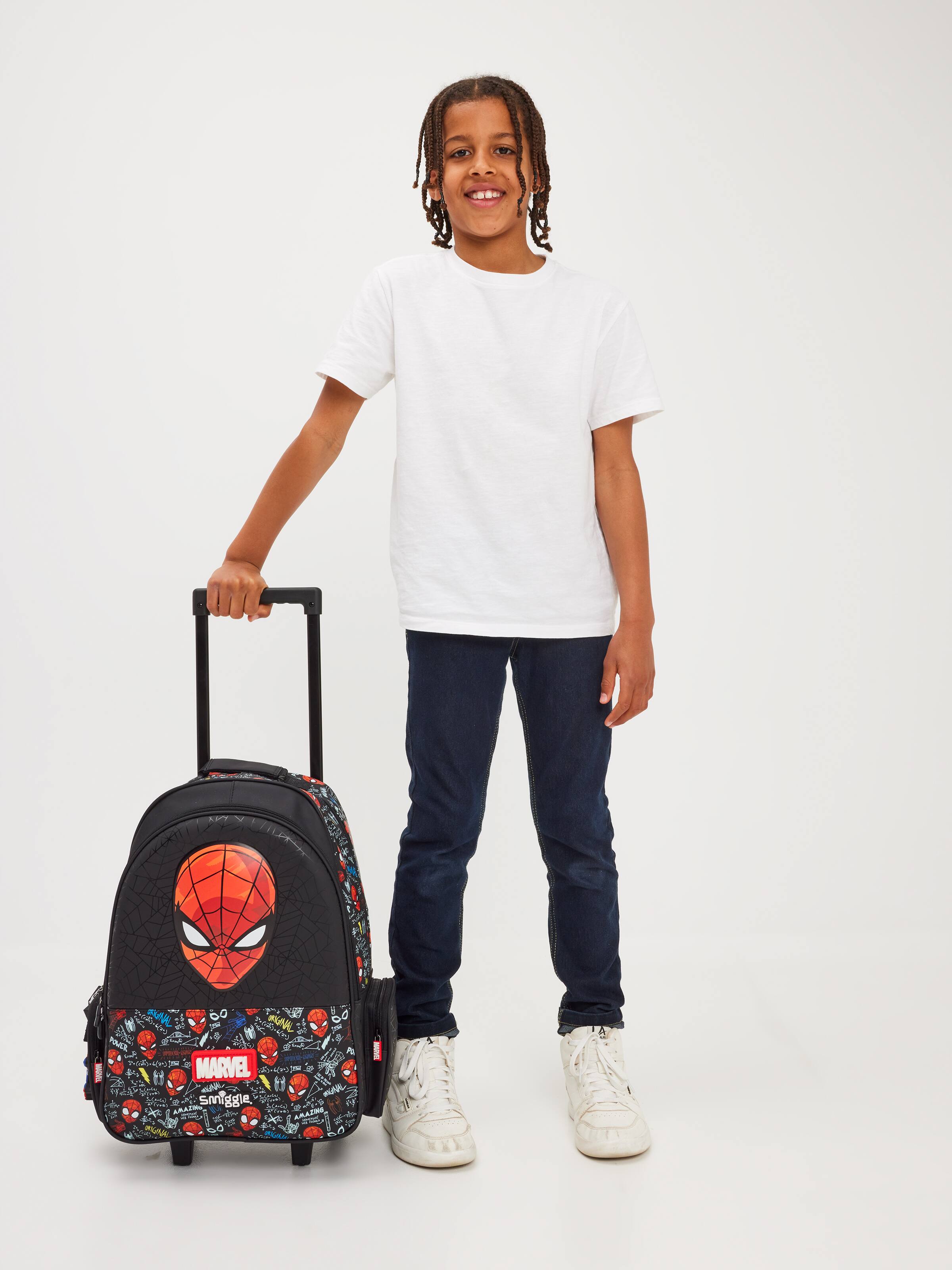 Spider-Man Backpack Trolley With Light Up Wheels