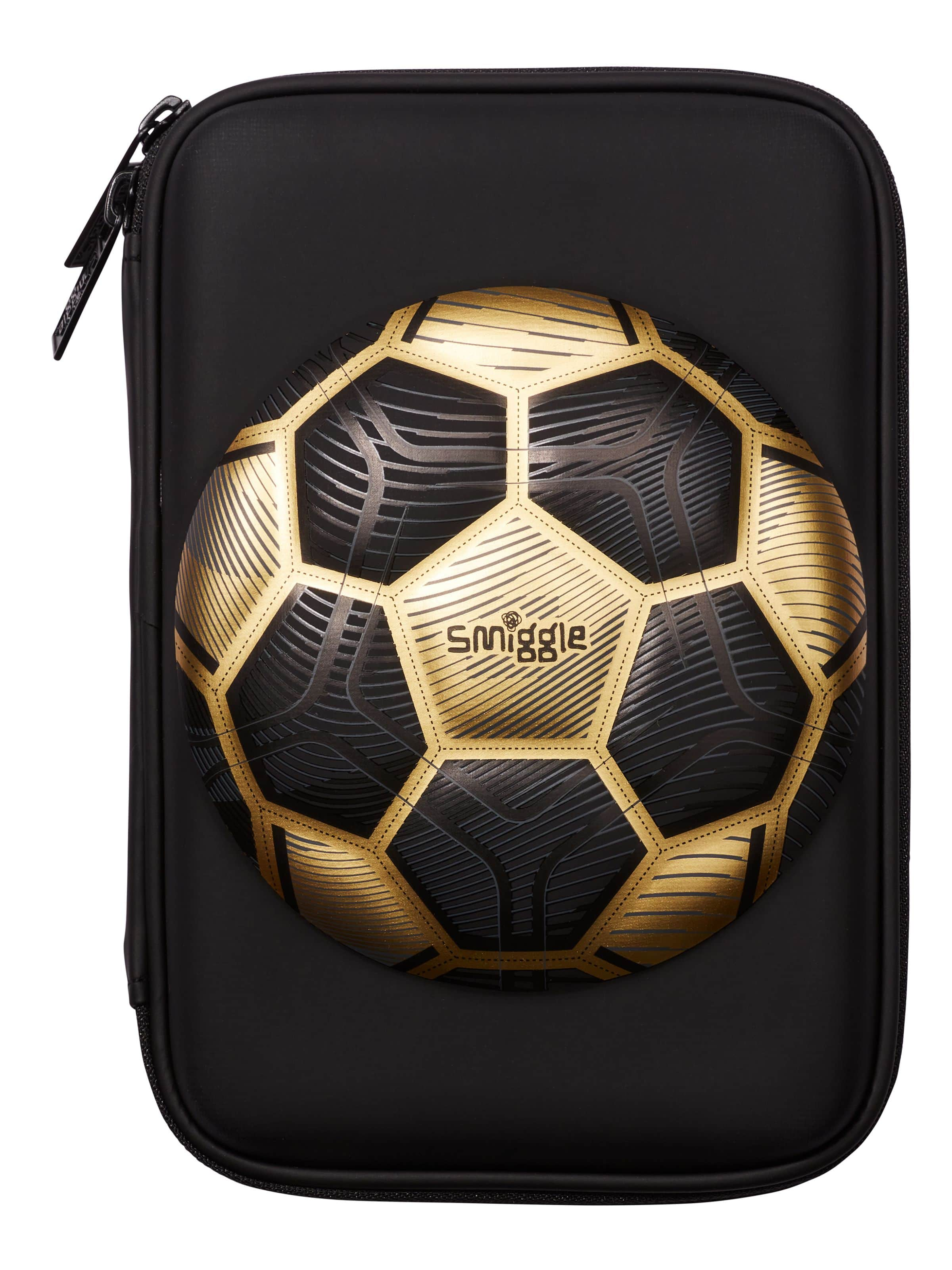 SMIGGLE FOOTBALL PENCIL CASE HARD COVER SOCCER BOYS