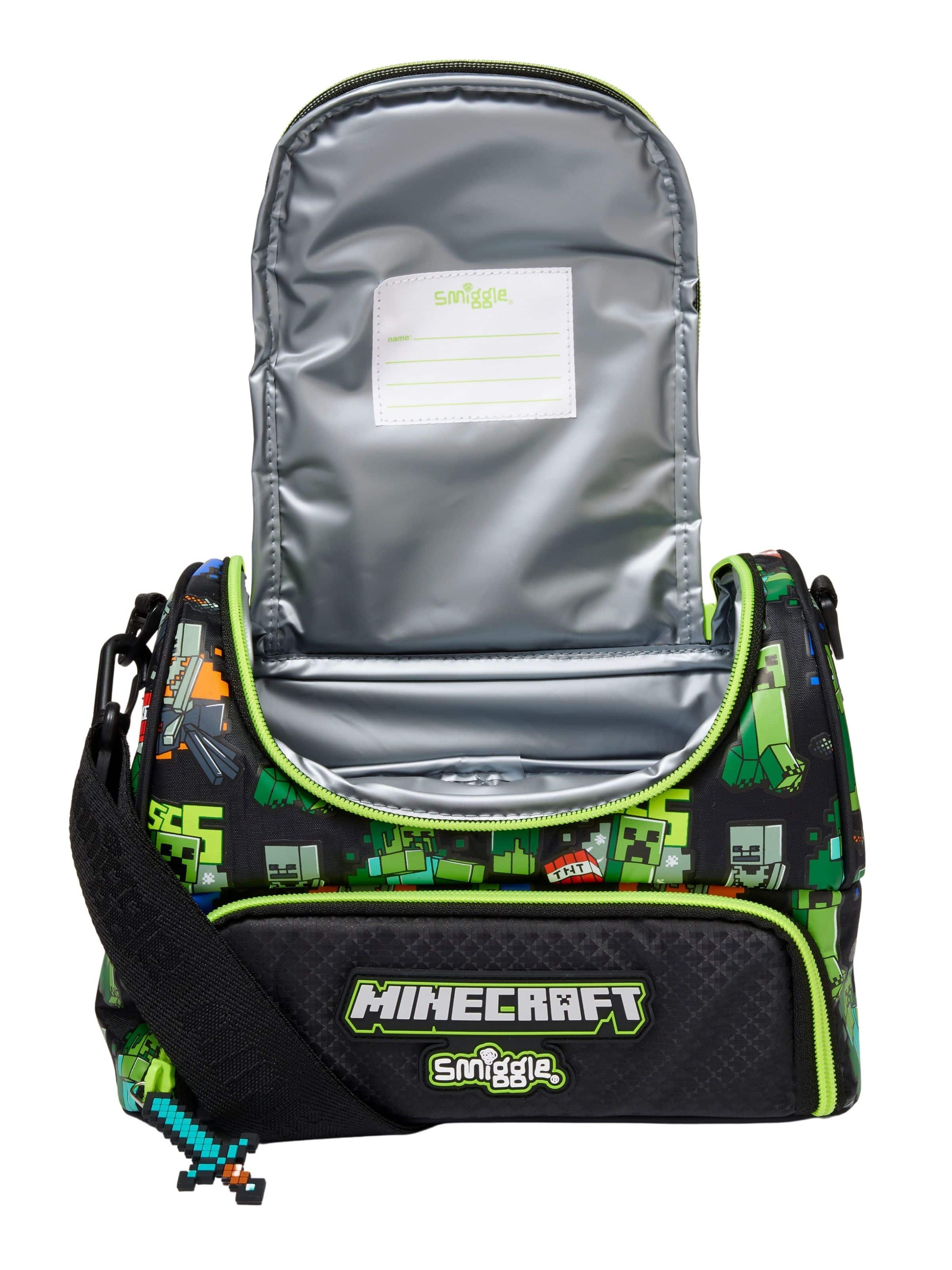 Minecraft Double Pocket Lunchbox With Strap