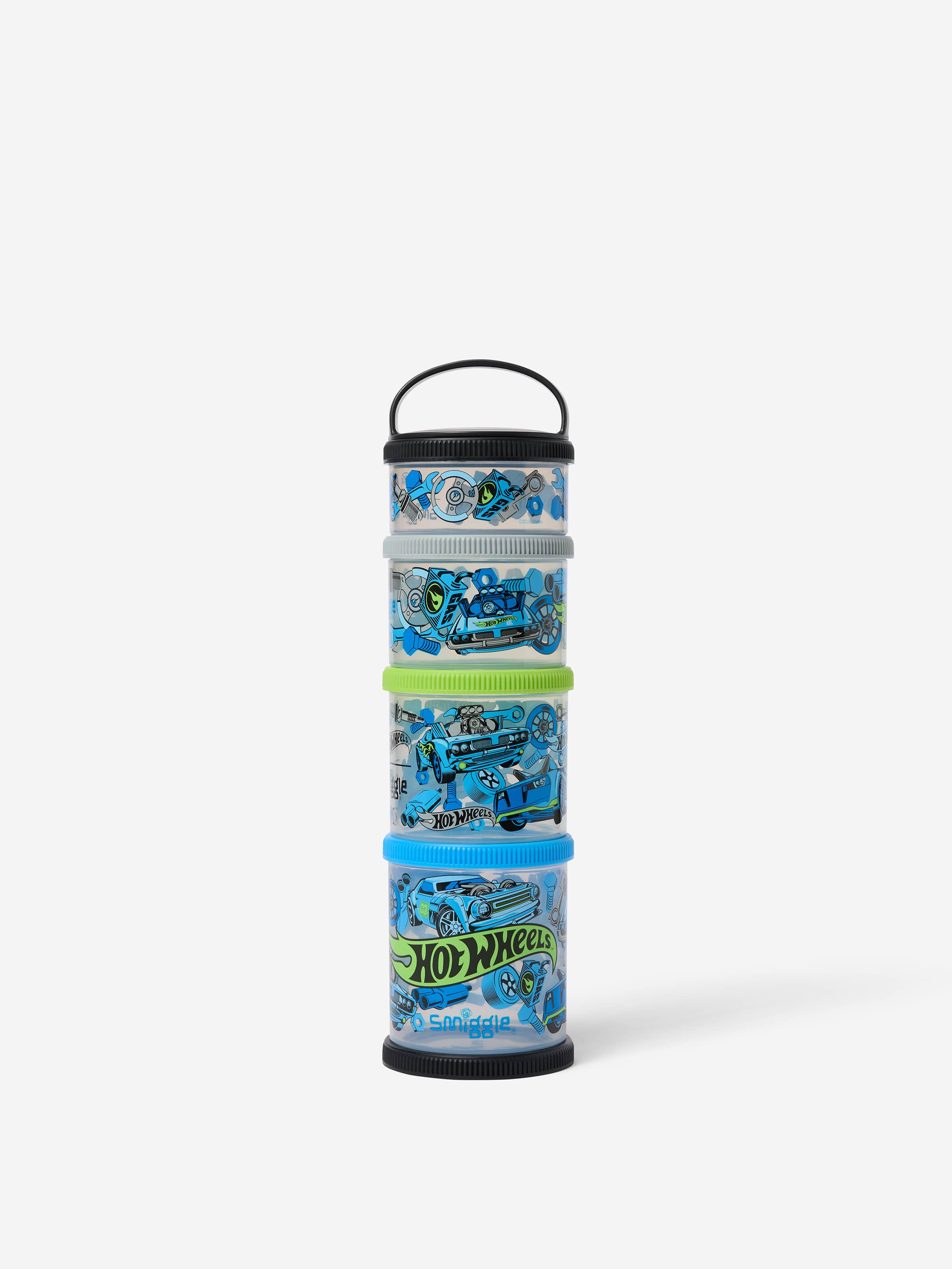 Hot Wheels Large Snack And Stack Containers X4