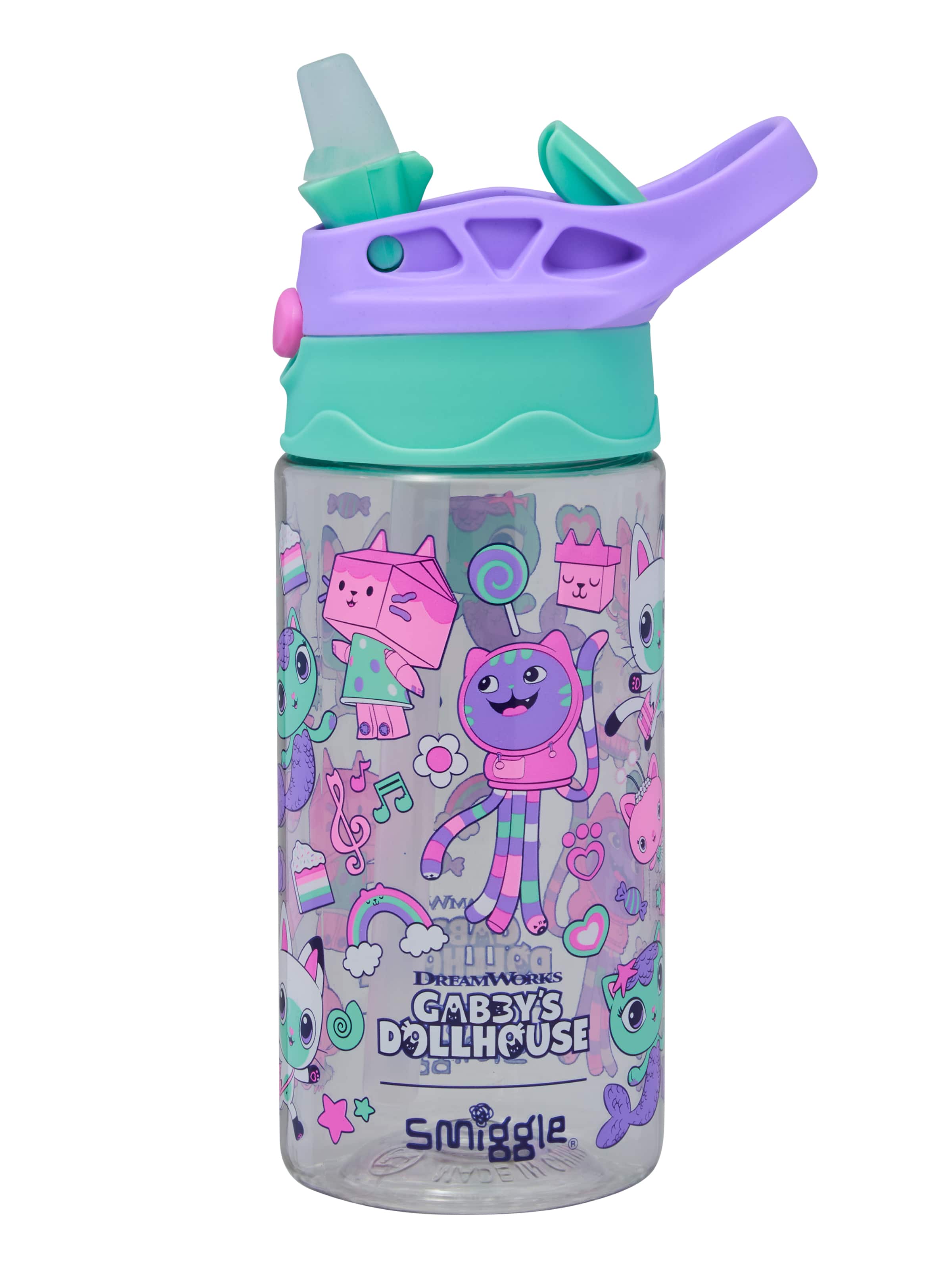 Image for Gabby's Dollhouse Junior Plastic Drink Bottle 440Ml from Smiggle