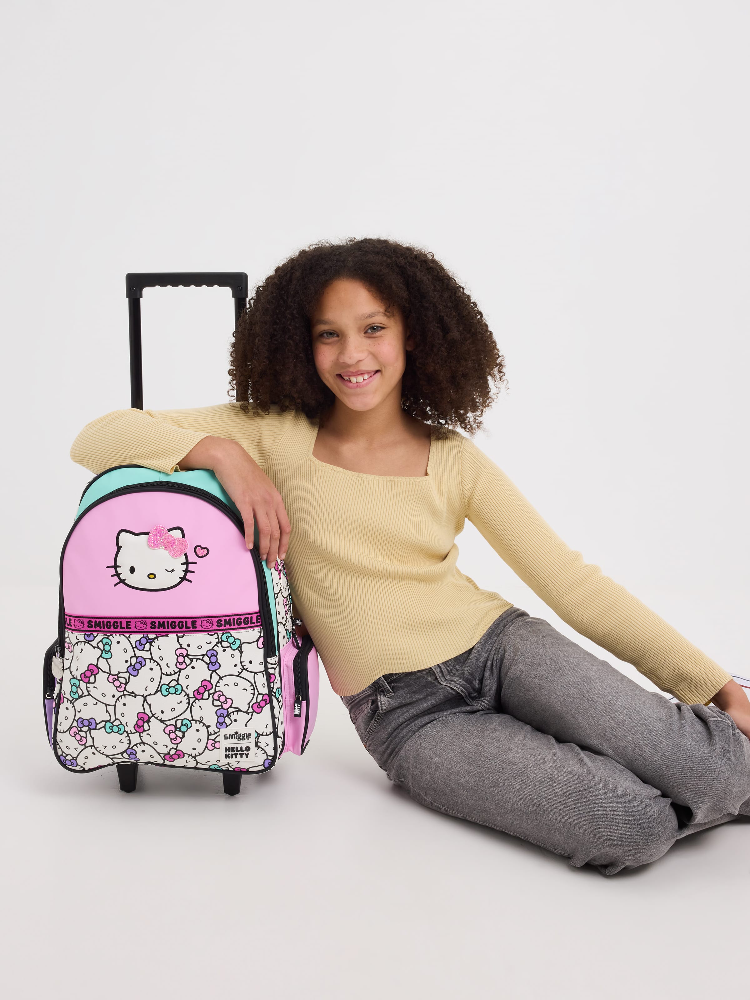 Hello Kitty Backpack Trolley With Light Up Wheels