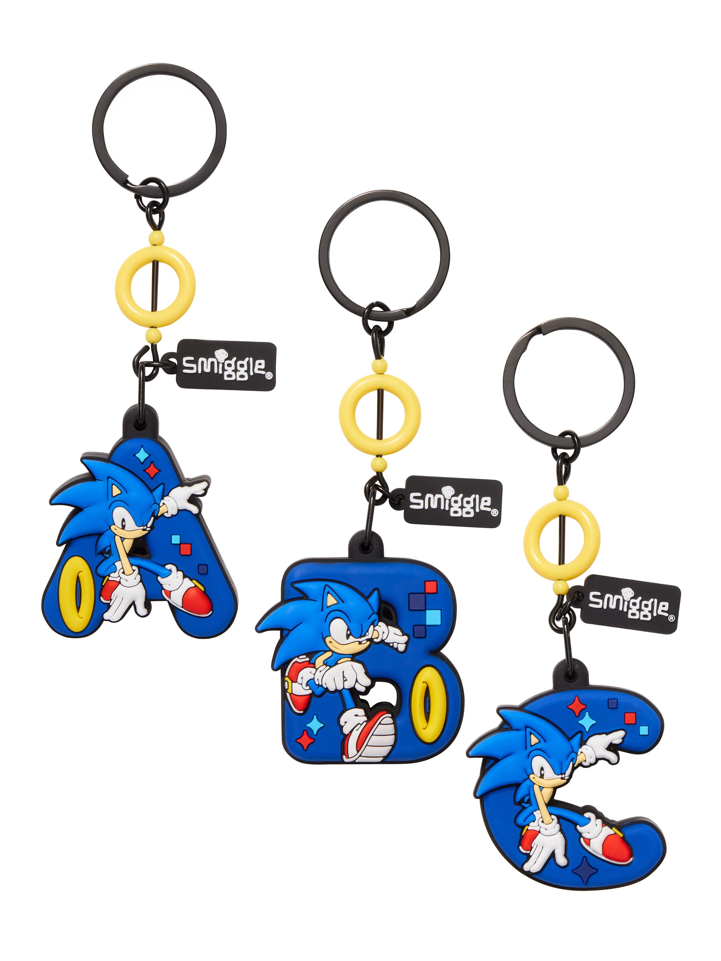 Sonic The Hedgehog Alphabet Keyring