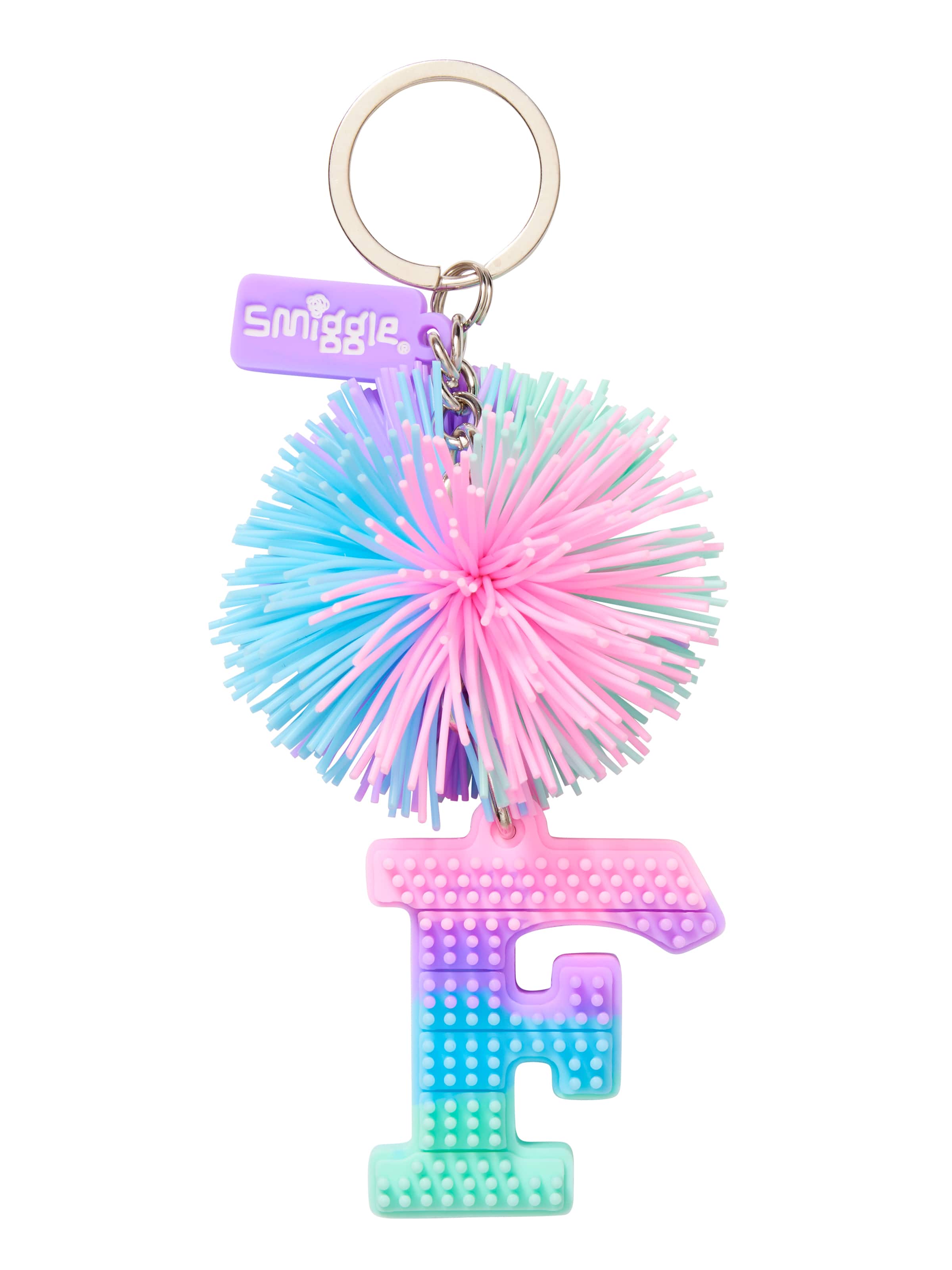 Pastel Pom Pom Scented Alphabet Keyring