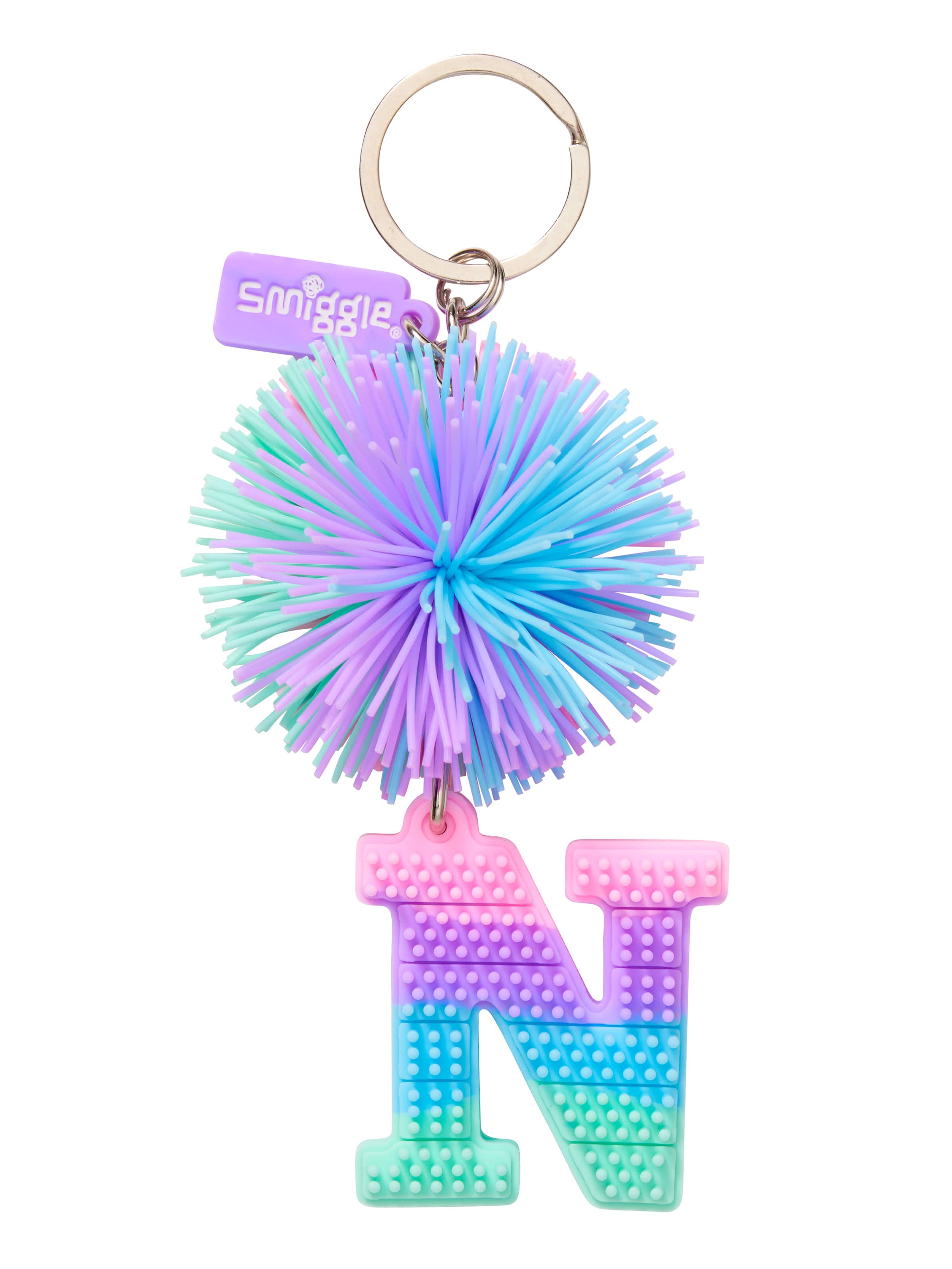 Pastel Pom Pom Scented Alphabet Keyring