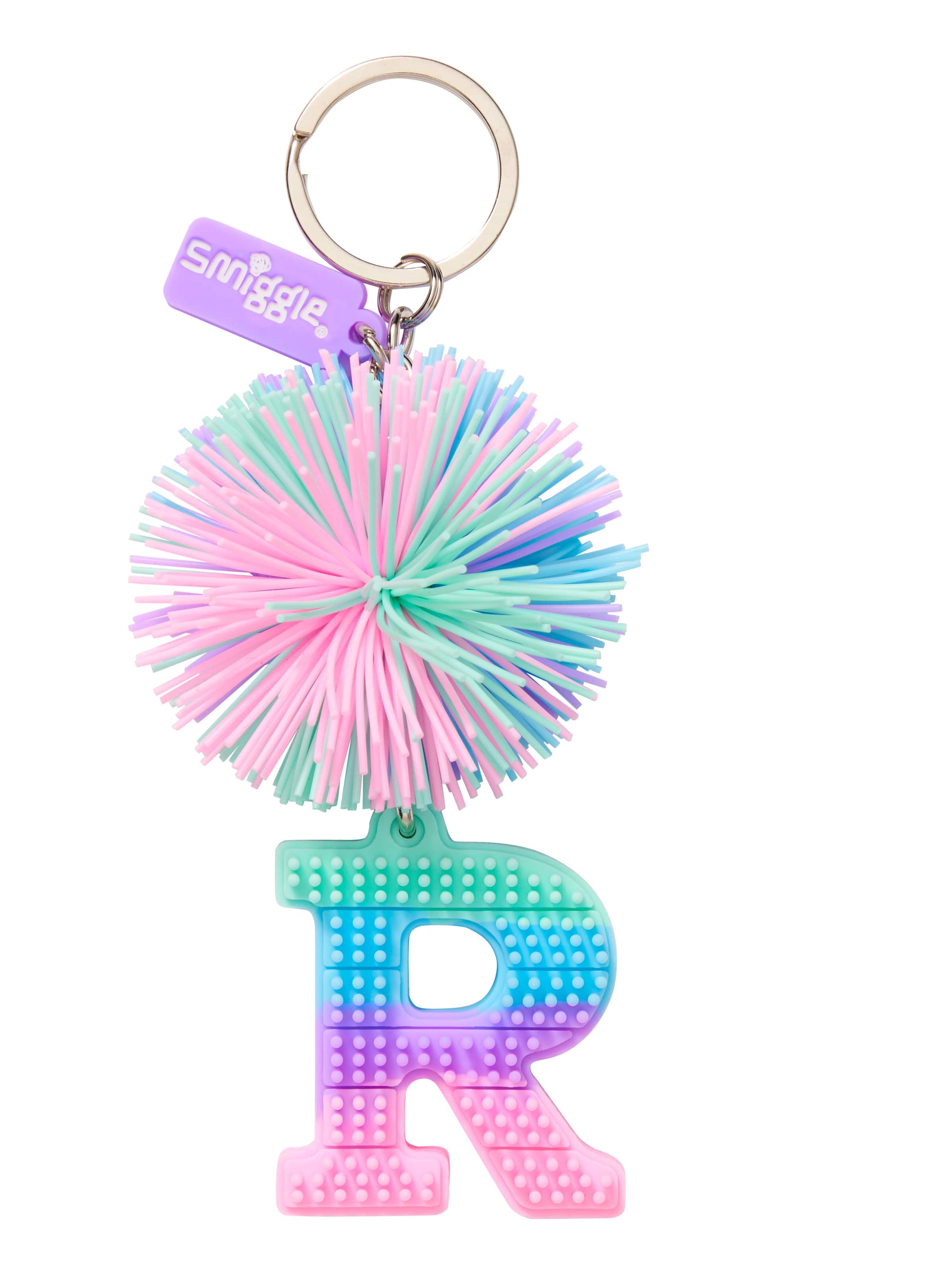 Pastel Pom Pom Scented Alphabet Keyring