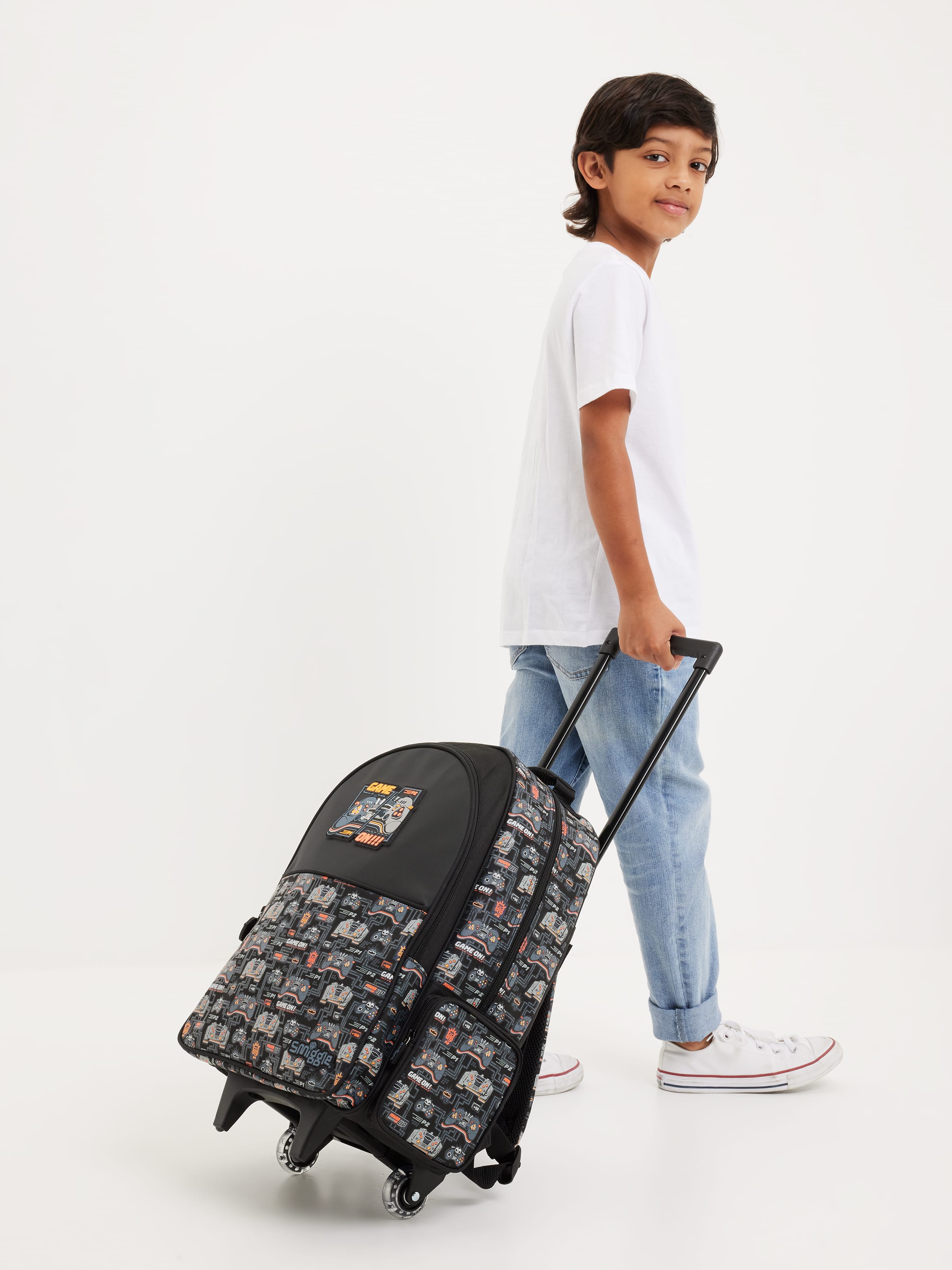 Super Charge Trolley Backpack With Light Up Wheels