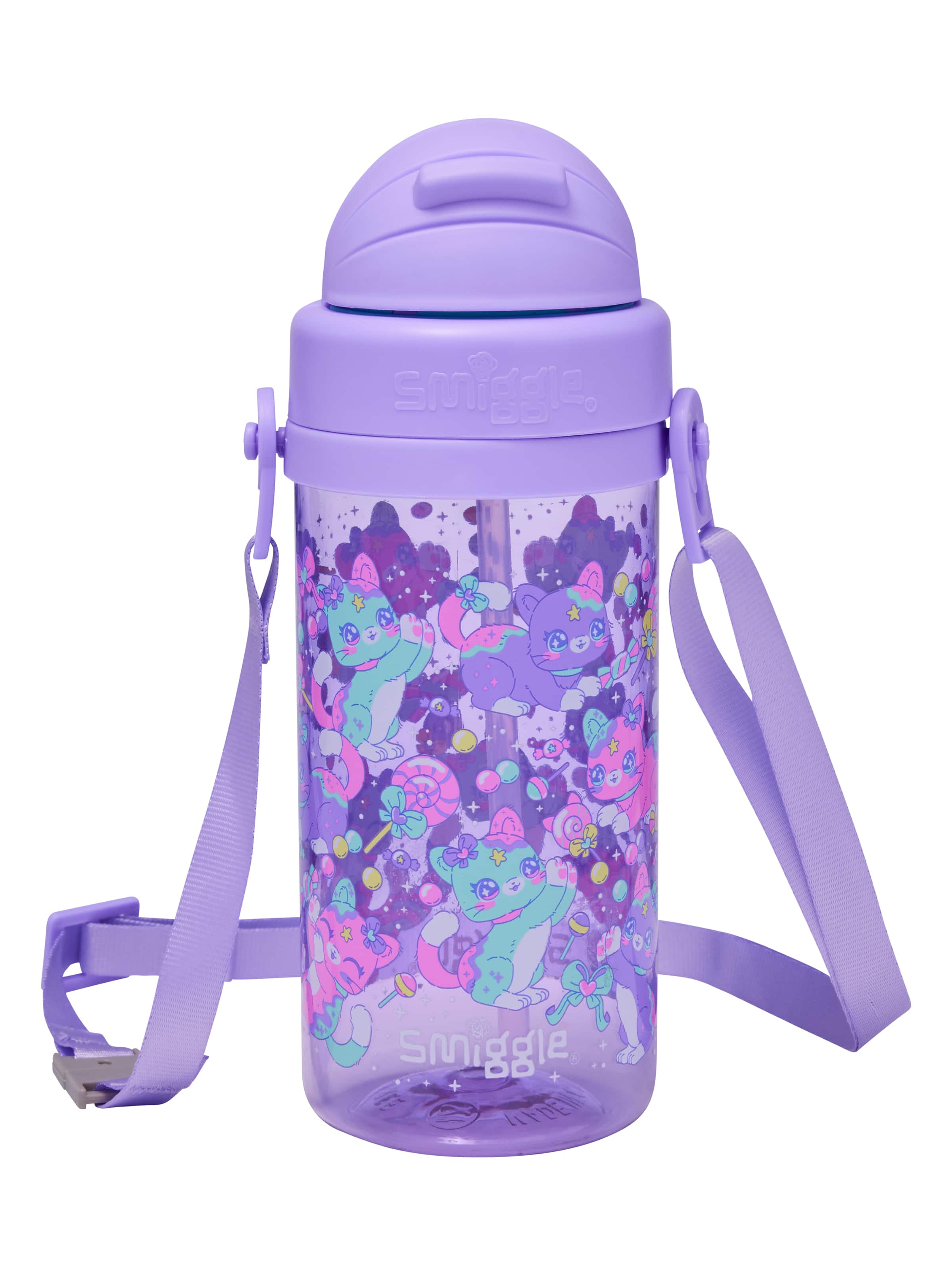 Adventurous Teeny Tiny Plastic Drink Bottle With Strap 400Ml