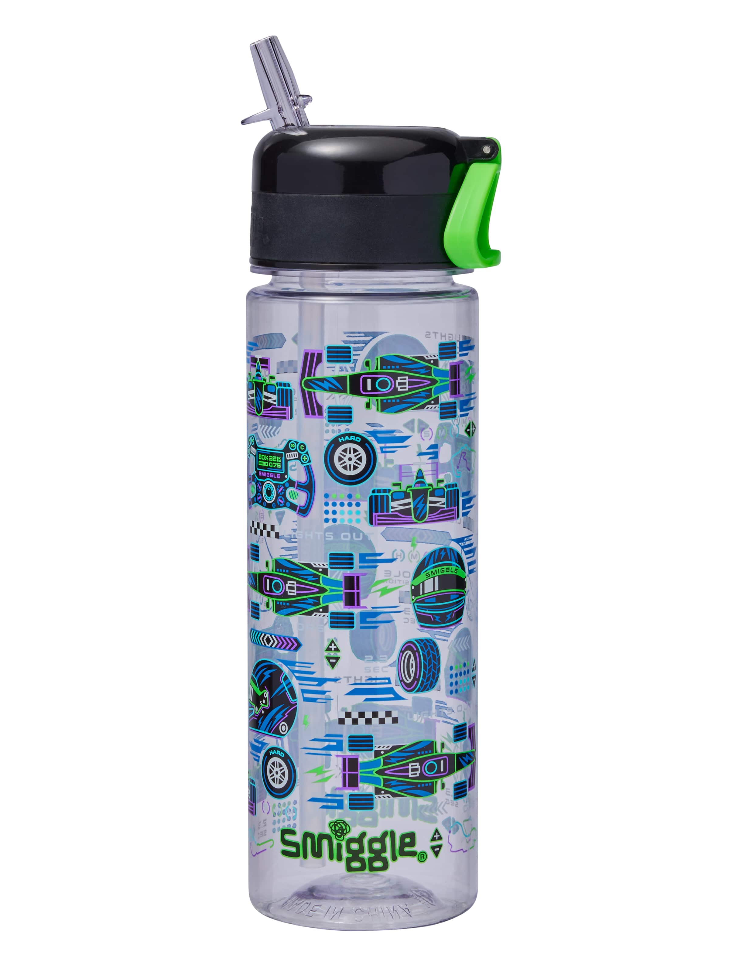 Accelerate Plastic Drink Bottle 650Ml Black - Smiggle Online