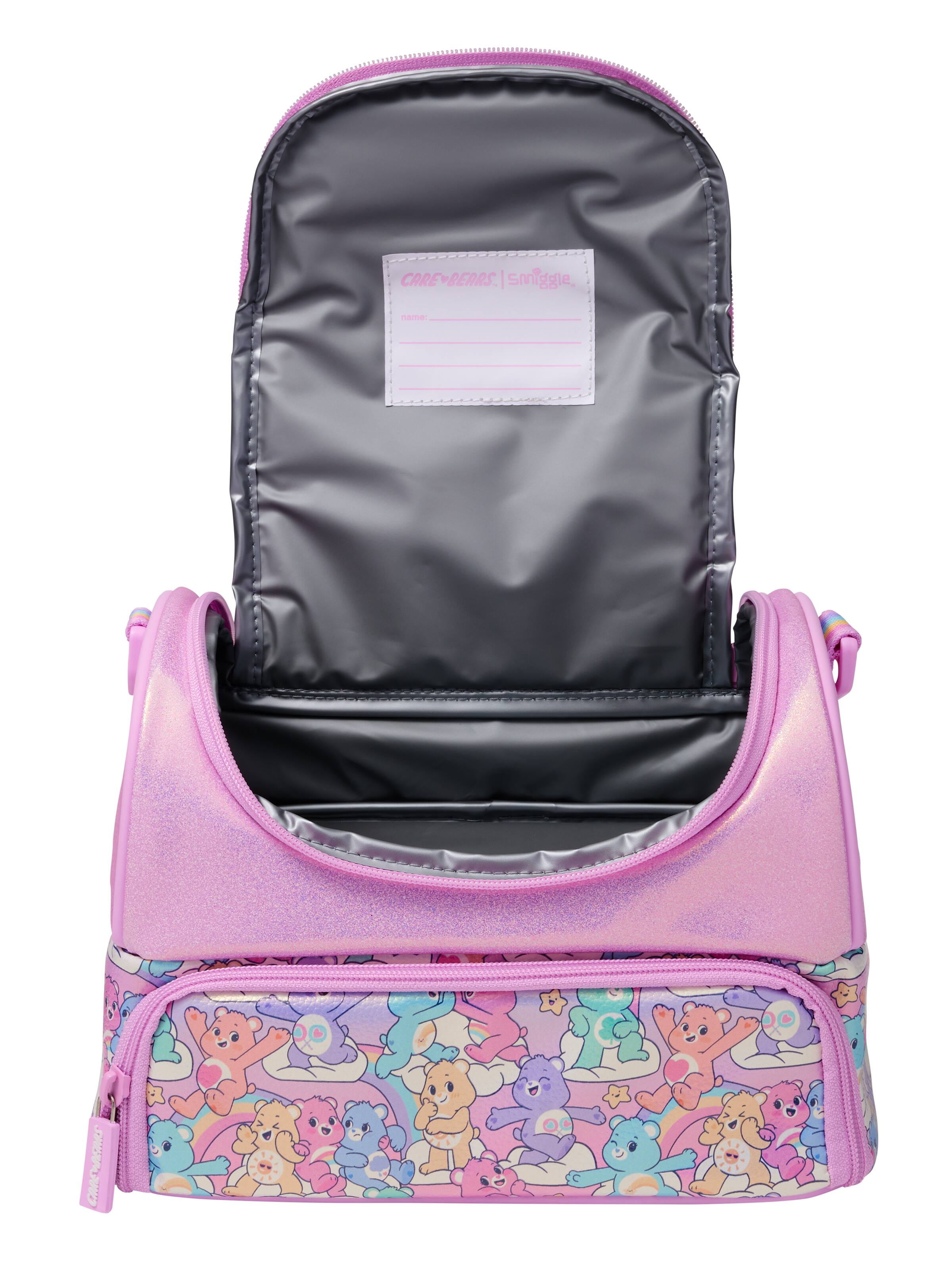 Care Bears Large Double Compartment Lunchbox With Strap