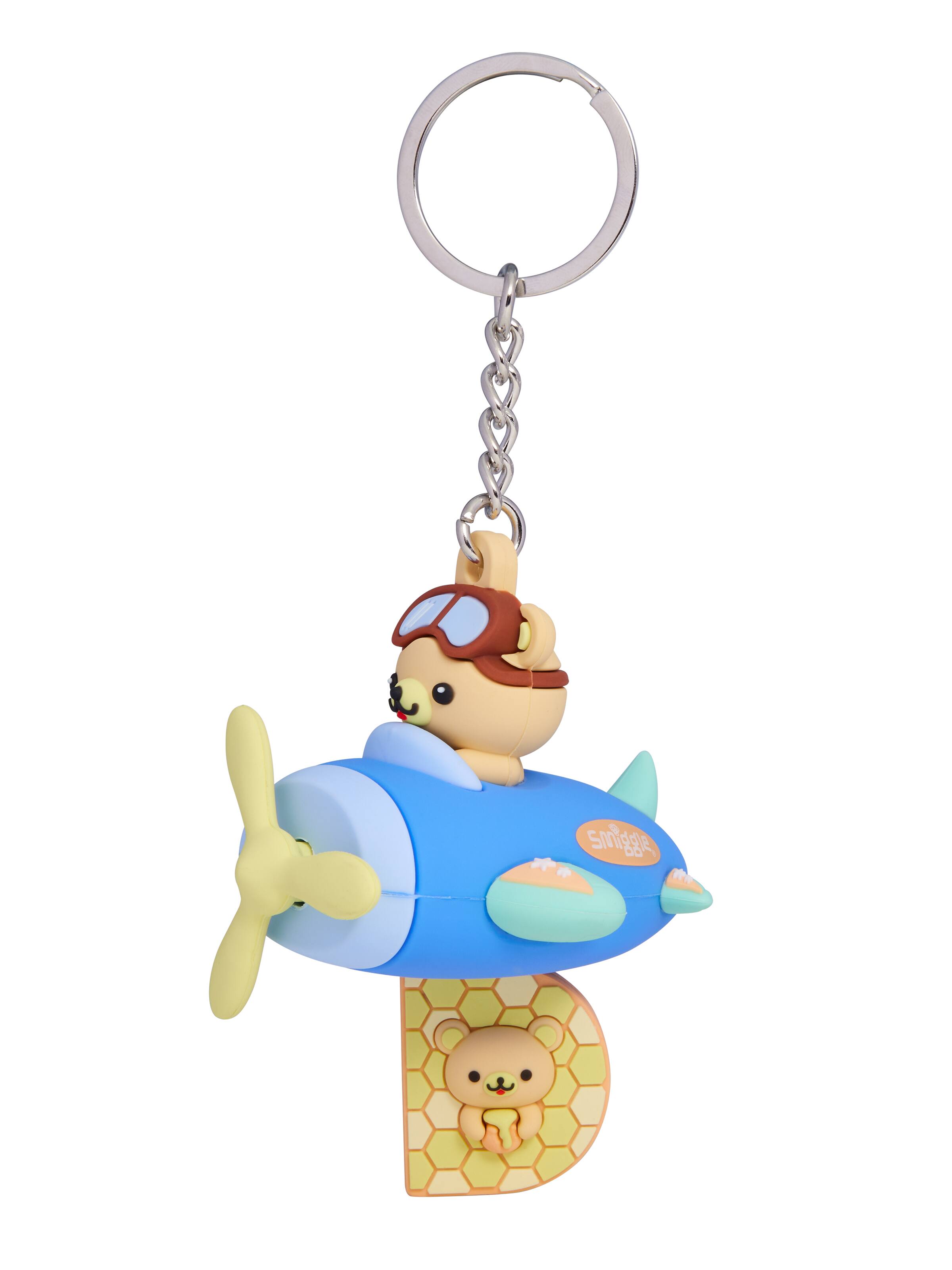 Spinning Plane Alphabet Keyring