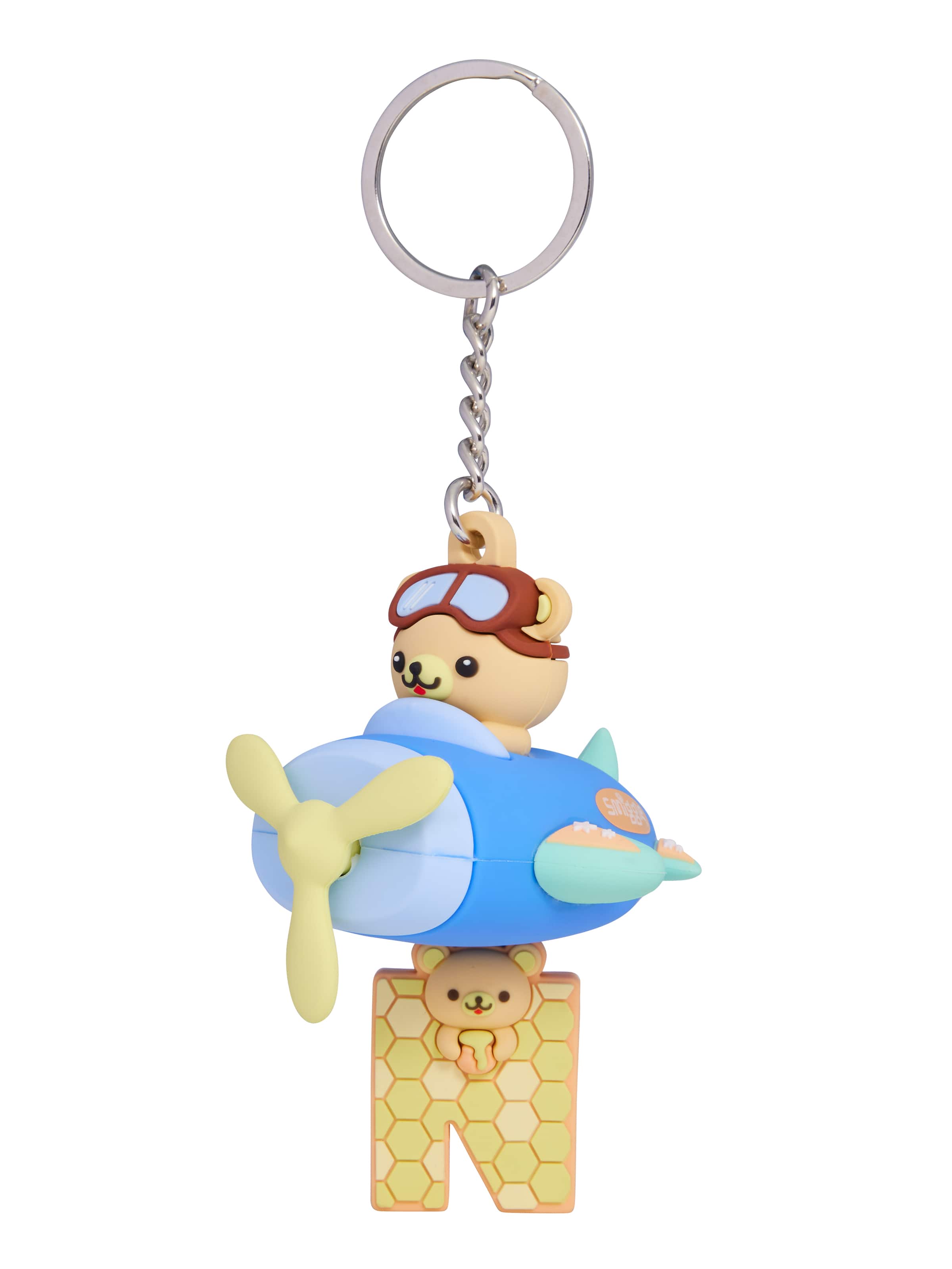 Spinning Plane Alphabet Keyring