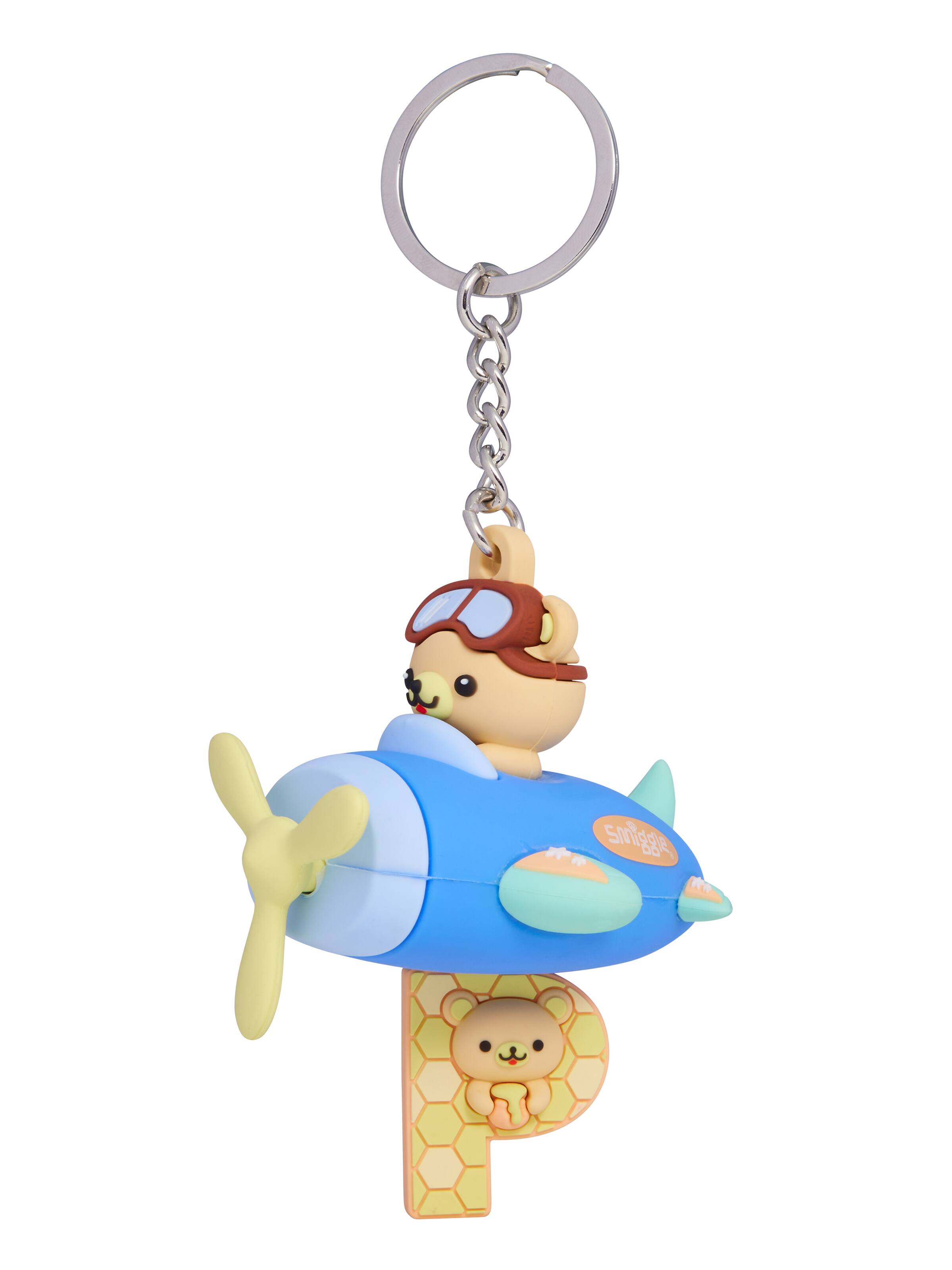Spinning Plane Alphabet Keyring