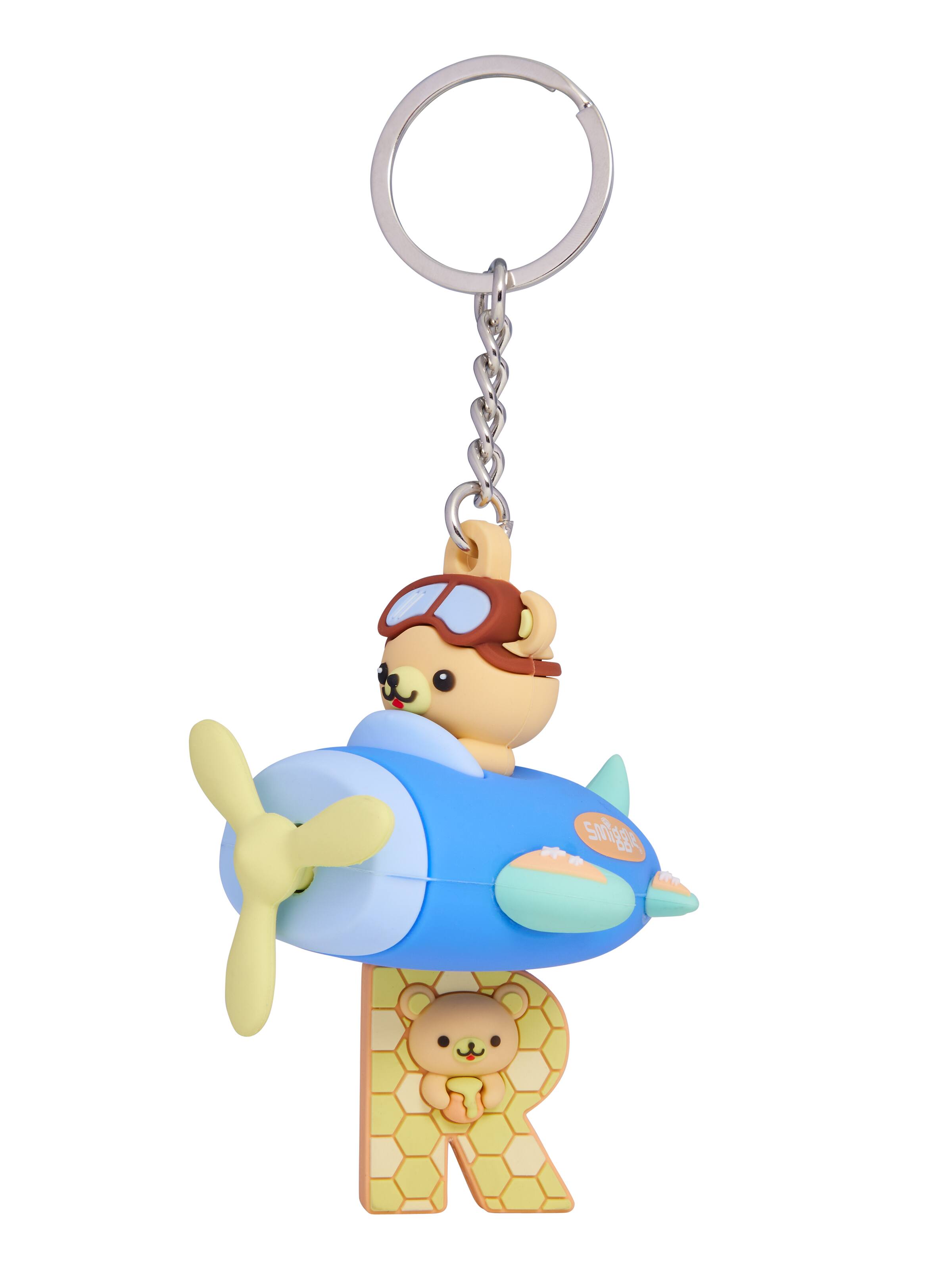 Spinning Plane Alphabet Keyring