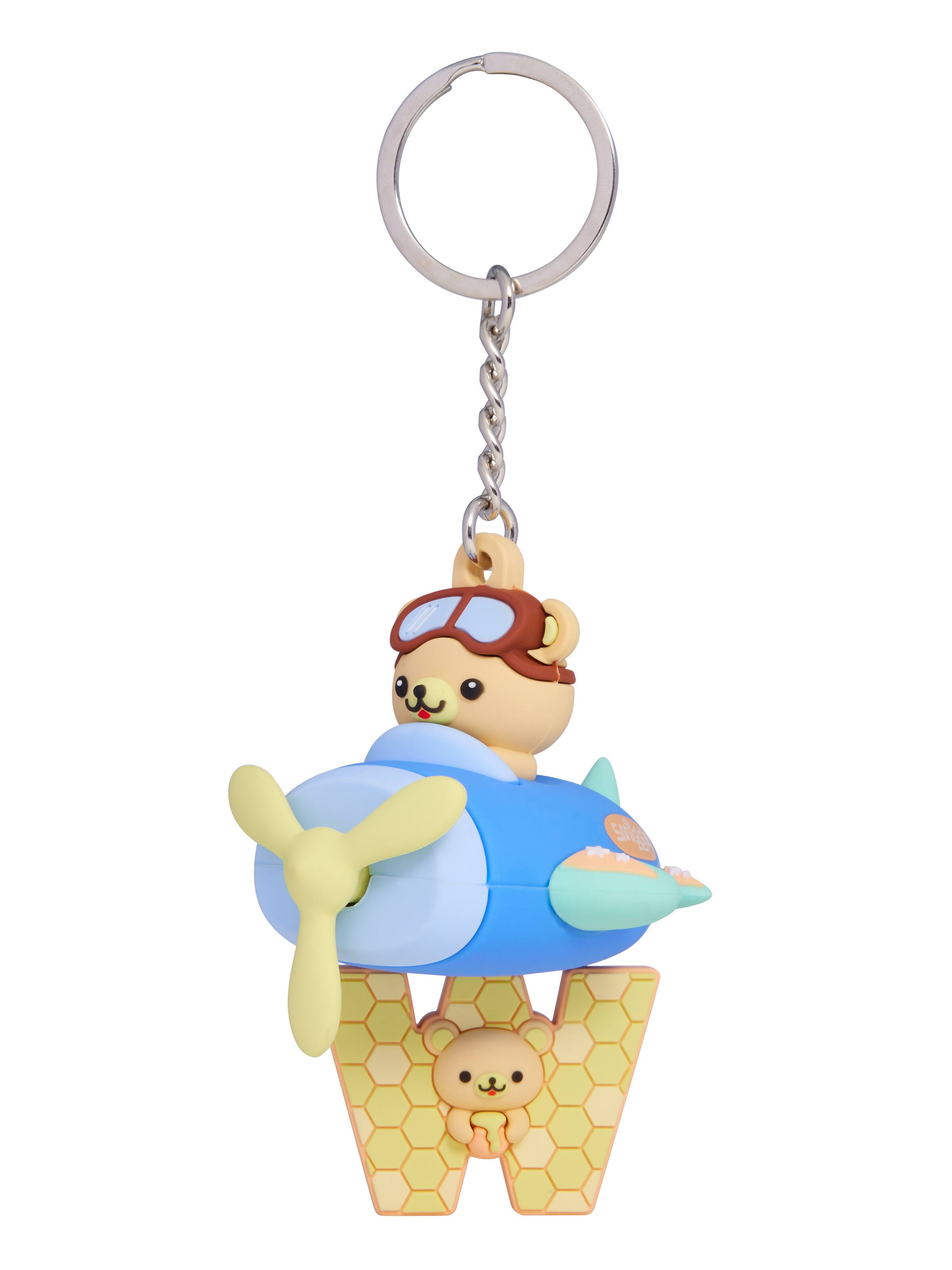 Spinning Plane Alphabet Keyring