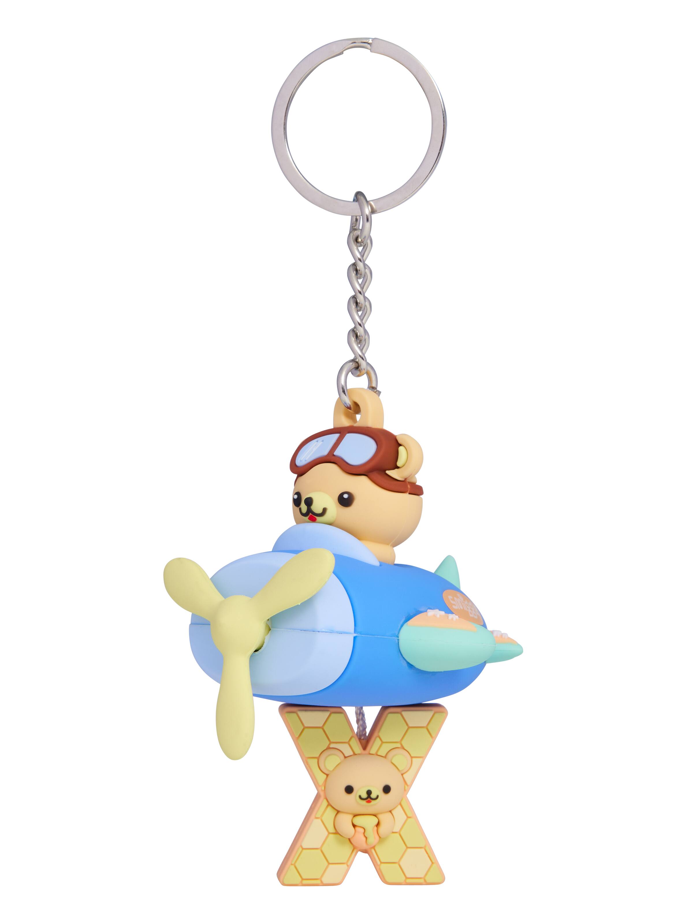 Spinning Plane Alphabet Keyring