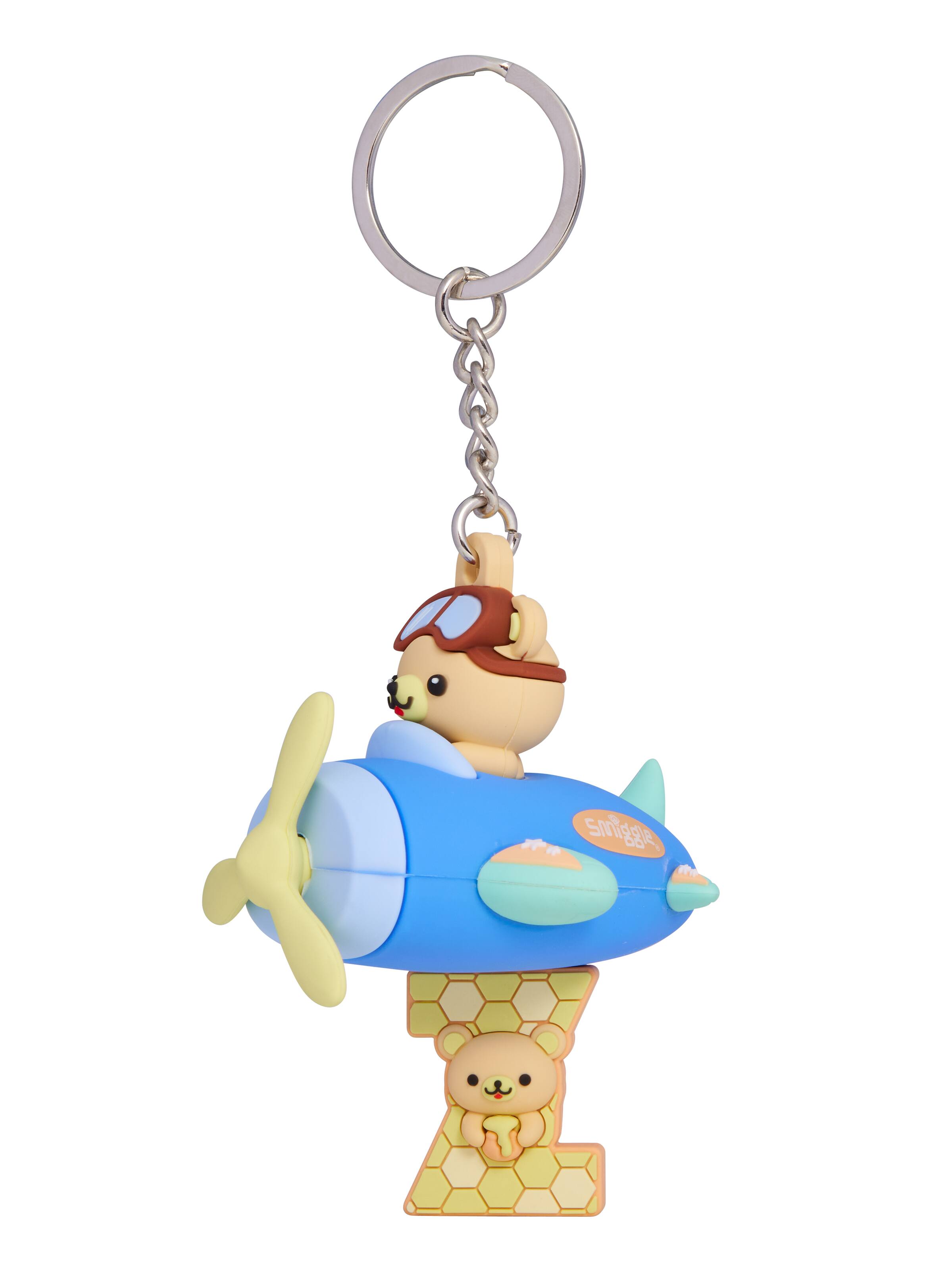 Spinning Plane Alphabet Keyring
