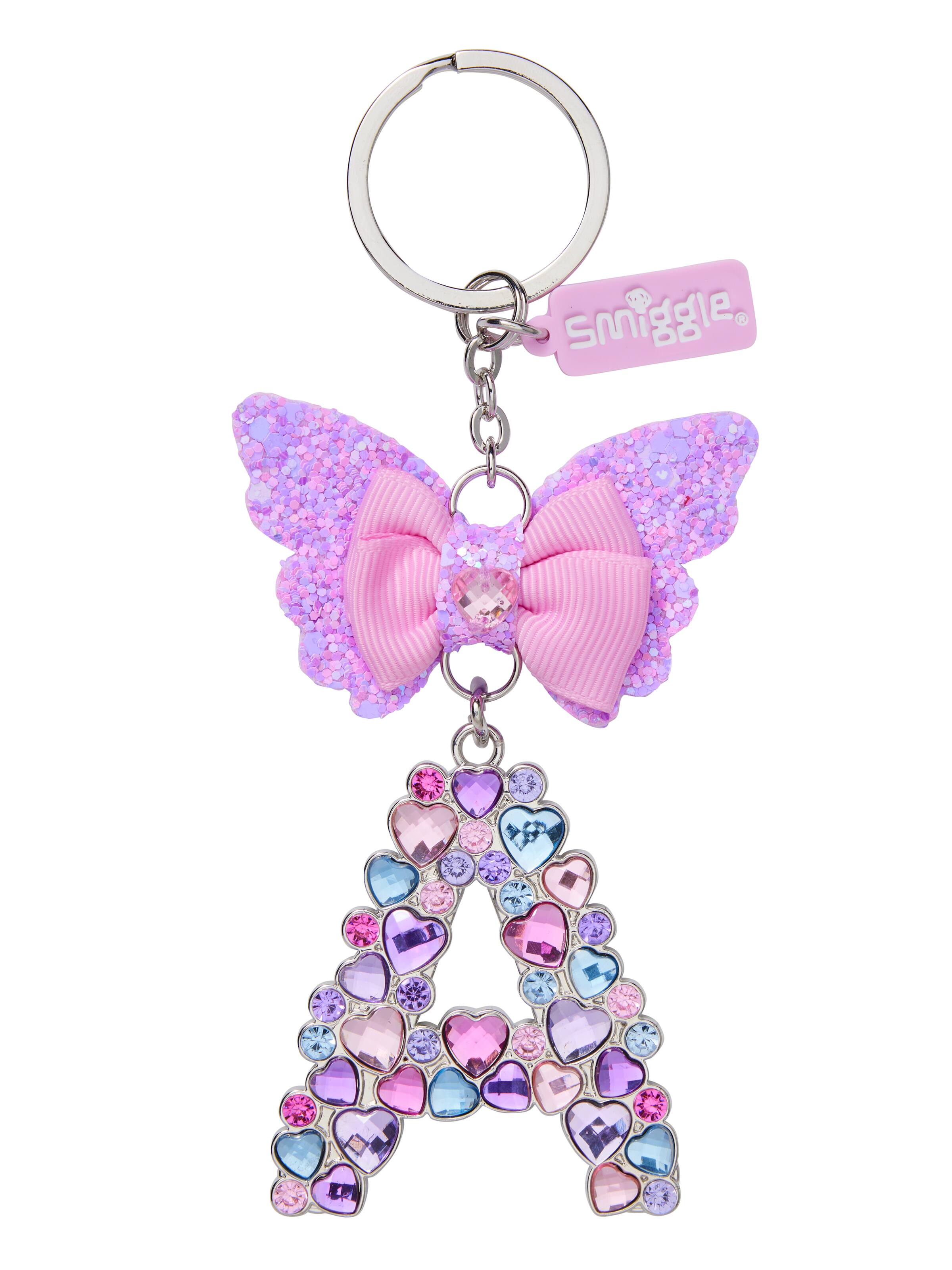 Butterfly Jewel  Alphabet Keyring