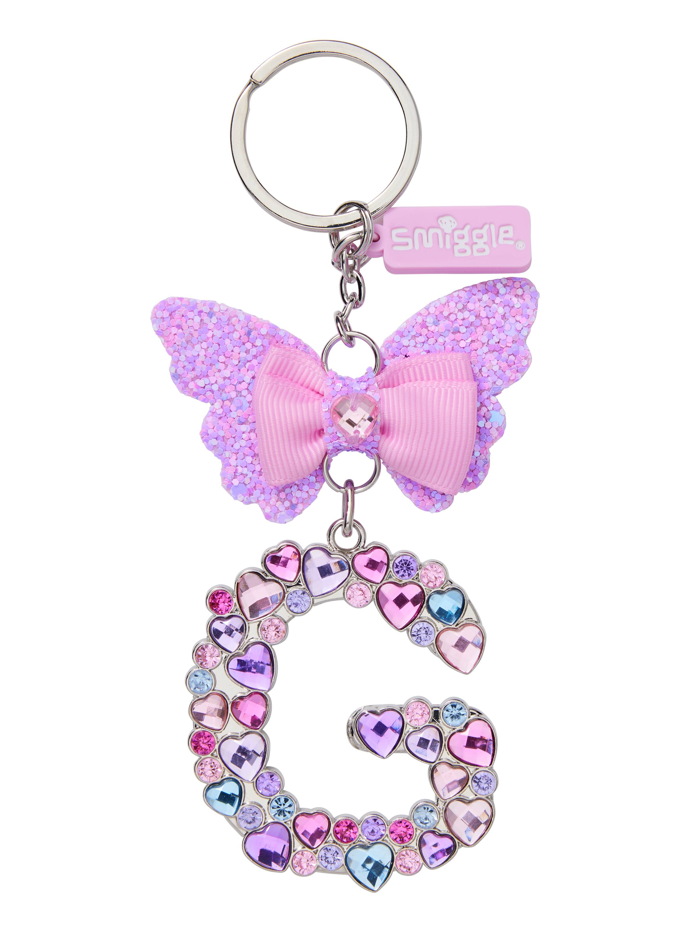 Butterfly Jewel  Alphabet Keyring