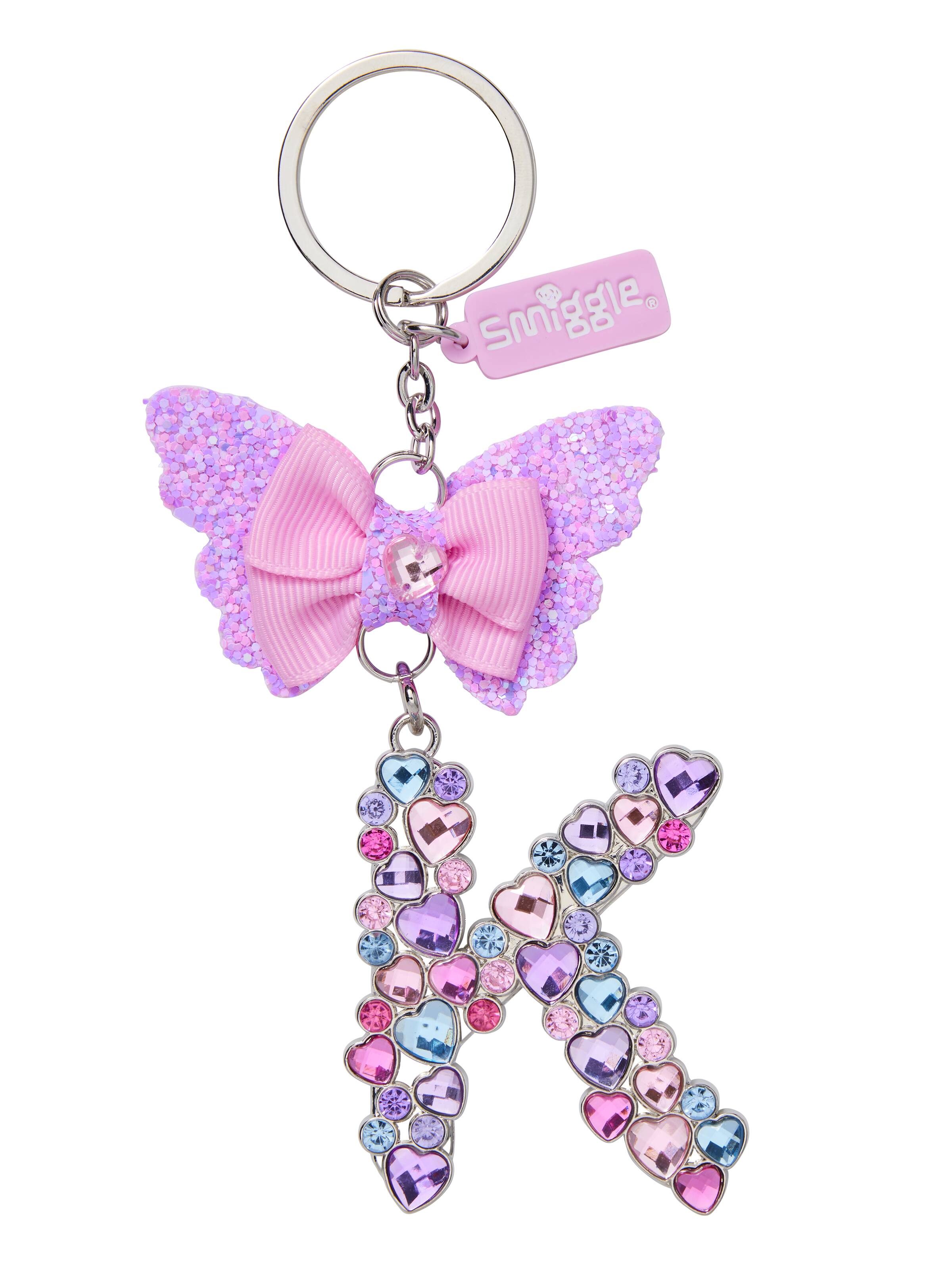 Butterfly Jewel  Alphabet Keyring
