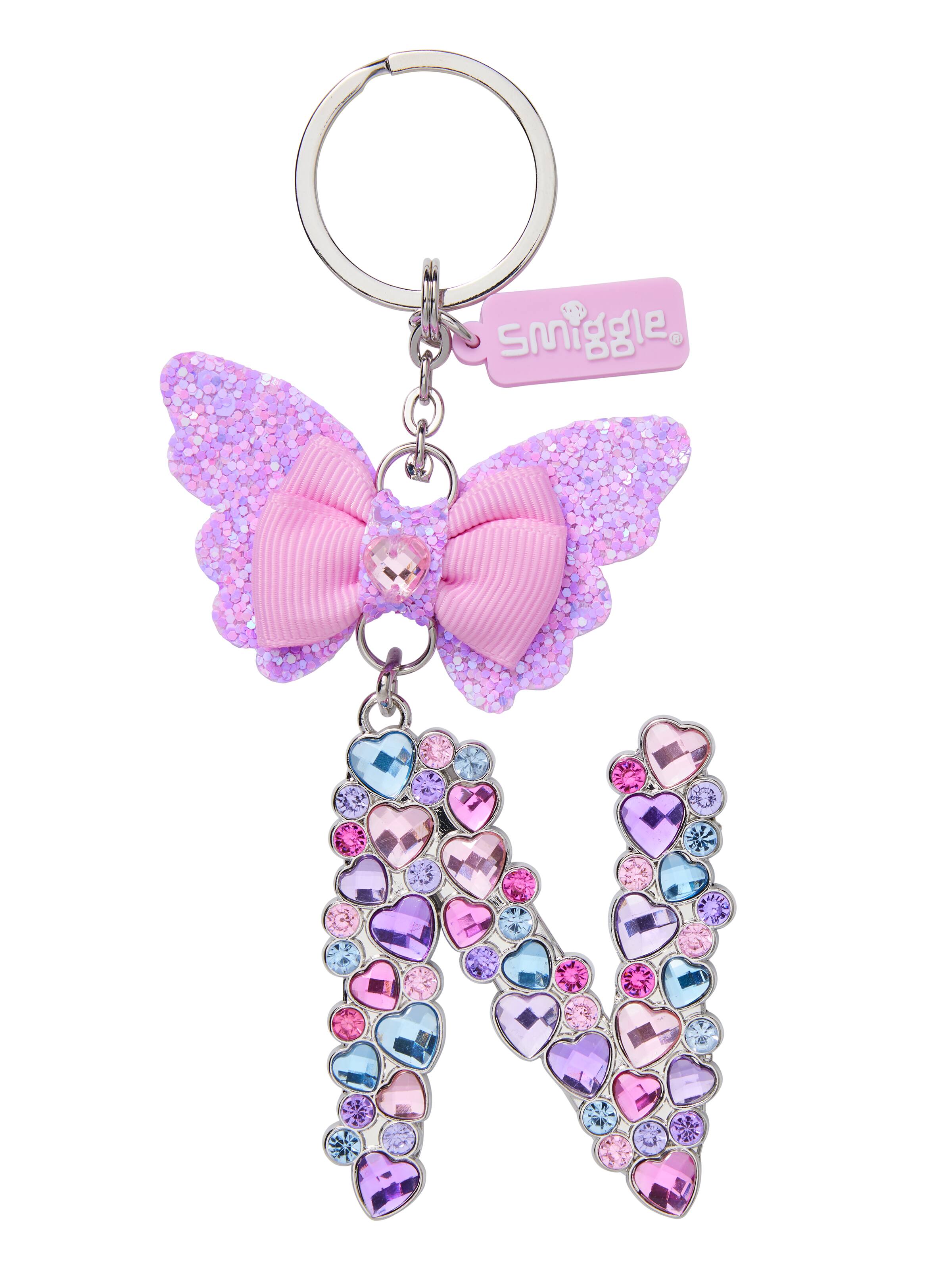 Butterfly Jewel  Alphabet Keyring