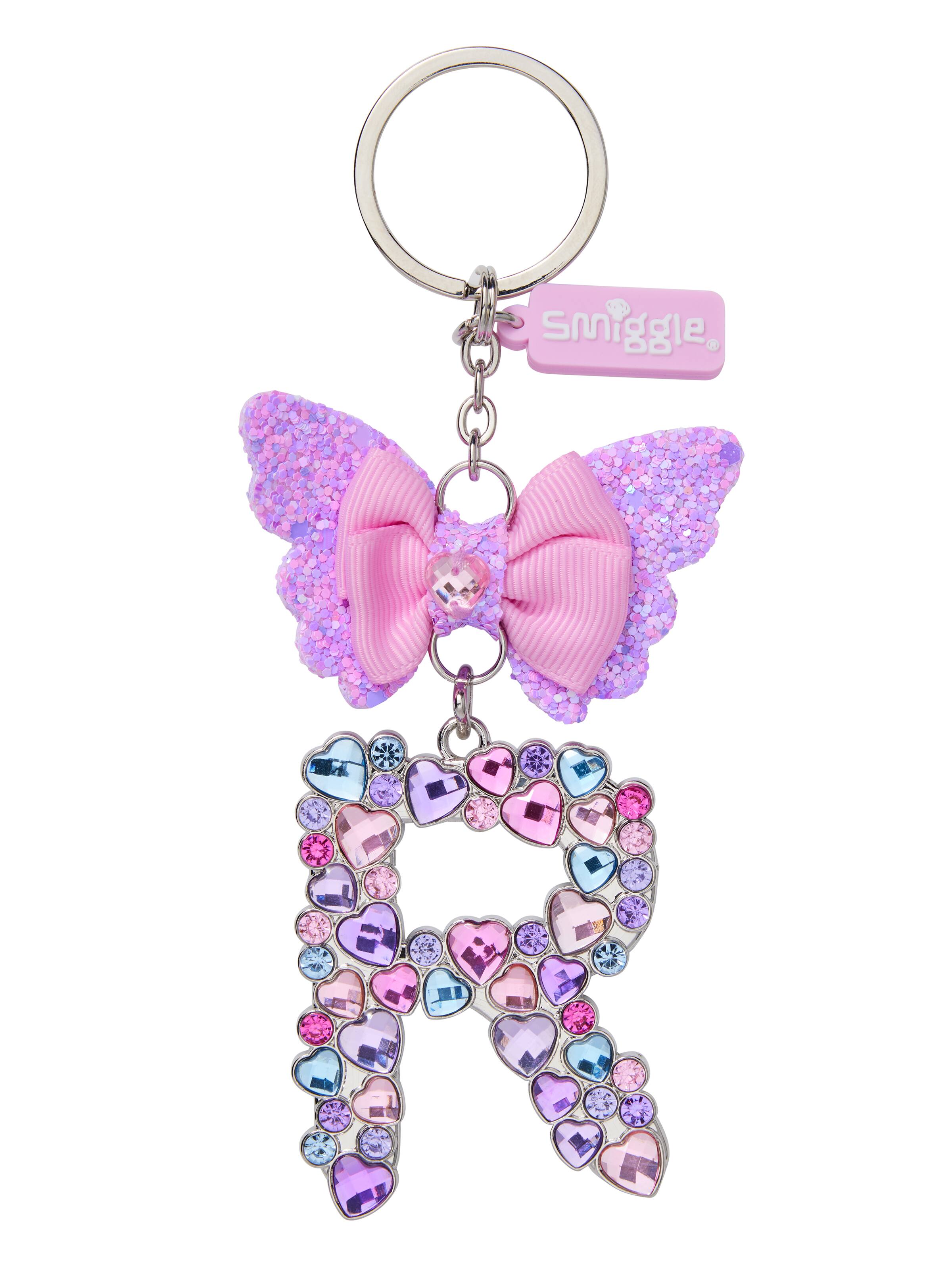 Butterfly Jewel  Alphabet Keyring