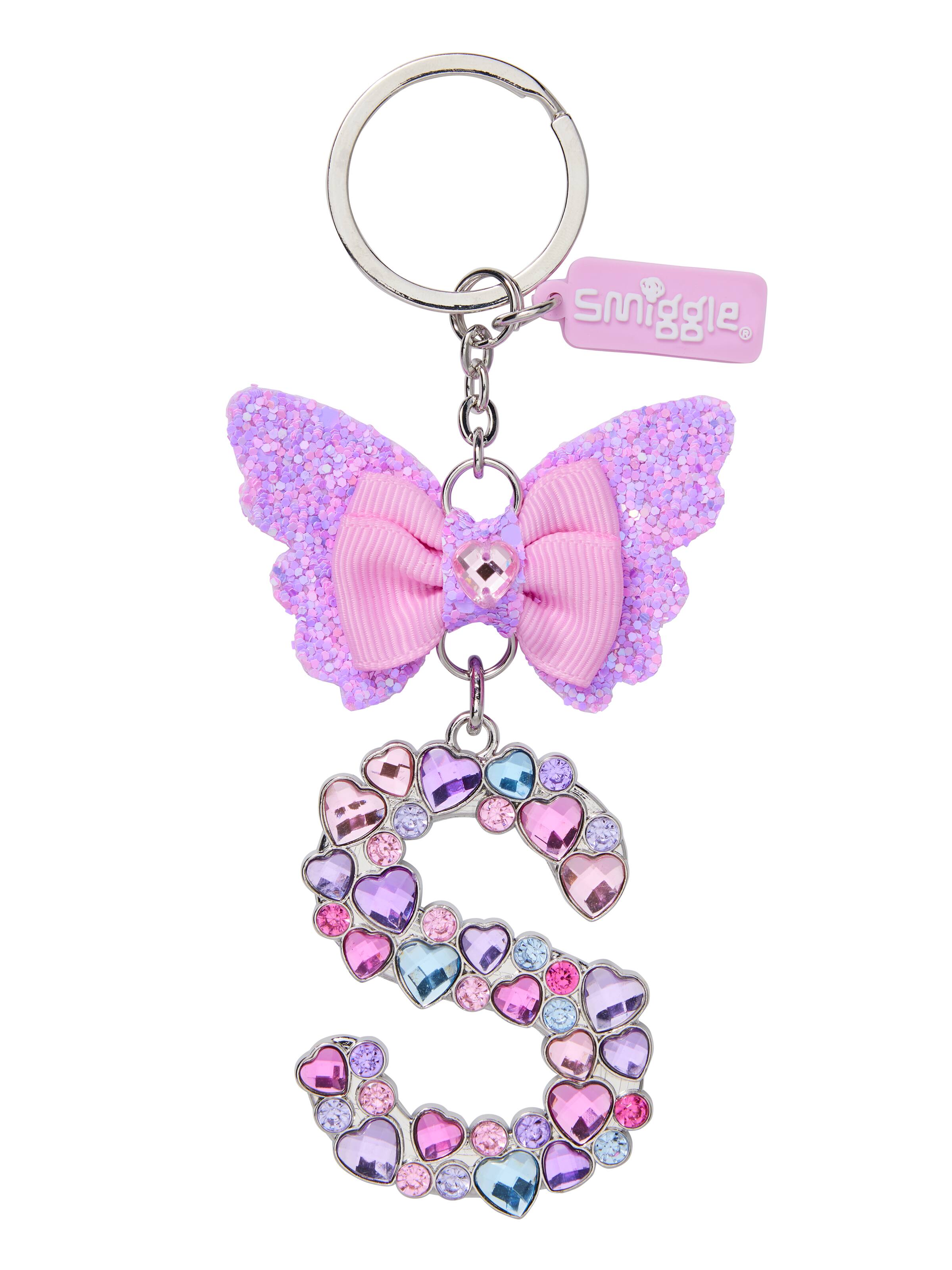 Butterfly Jewel  Alphabet Keyring