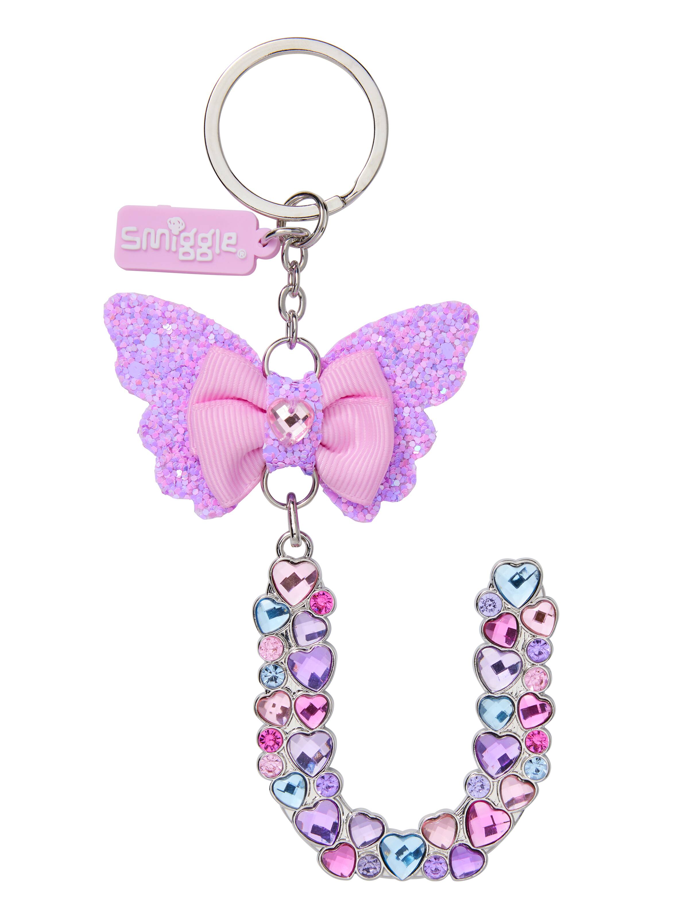 Butterfly Jewel  Alphabet Keyring