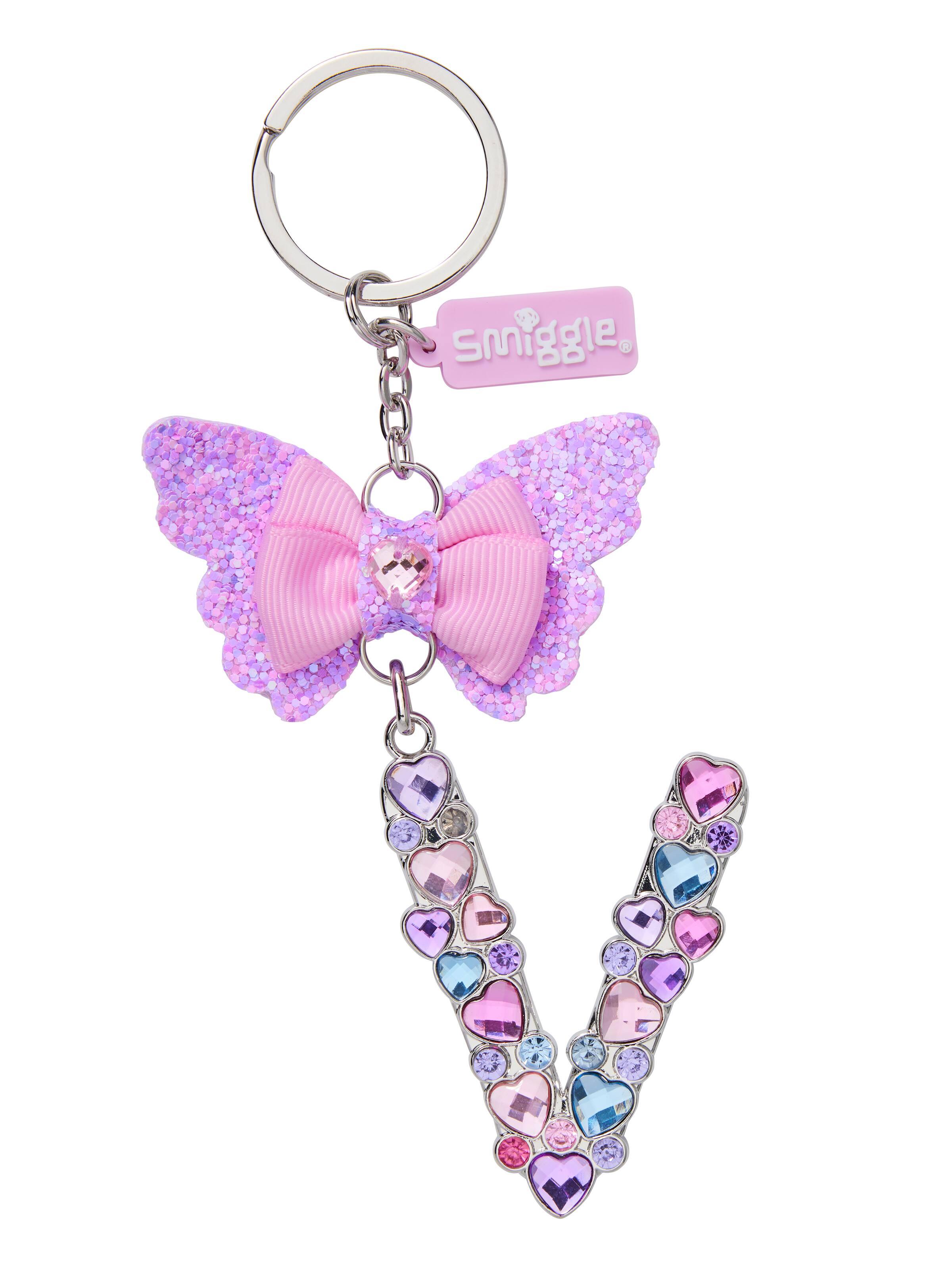 Butterfly Jewel  Alphabet Keyring
