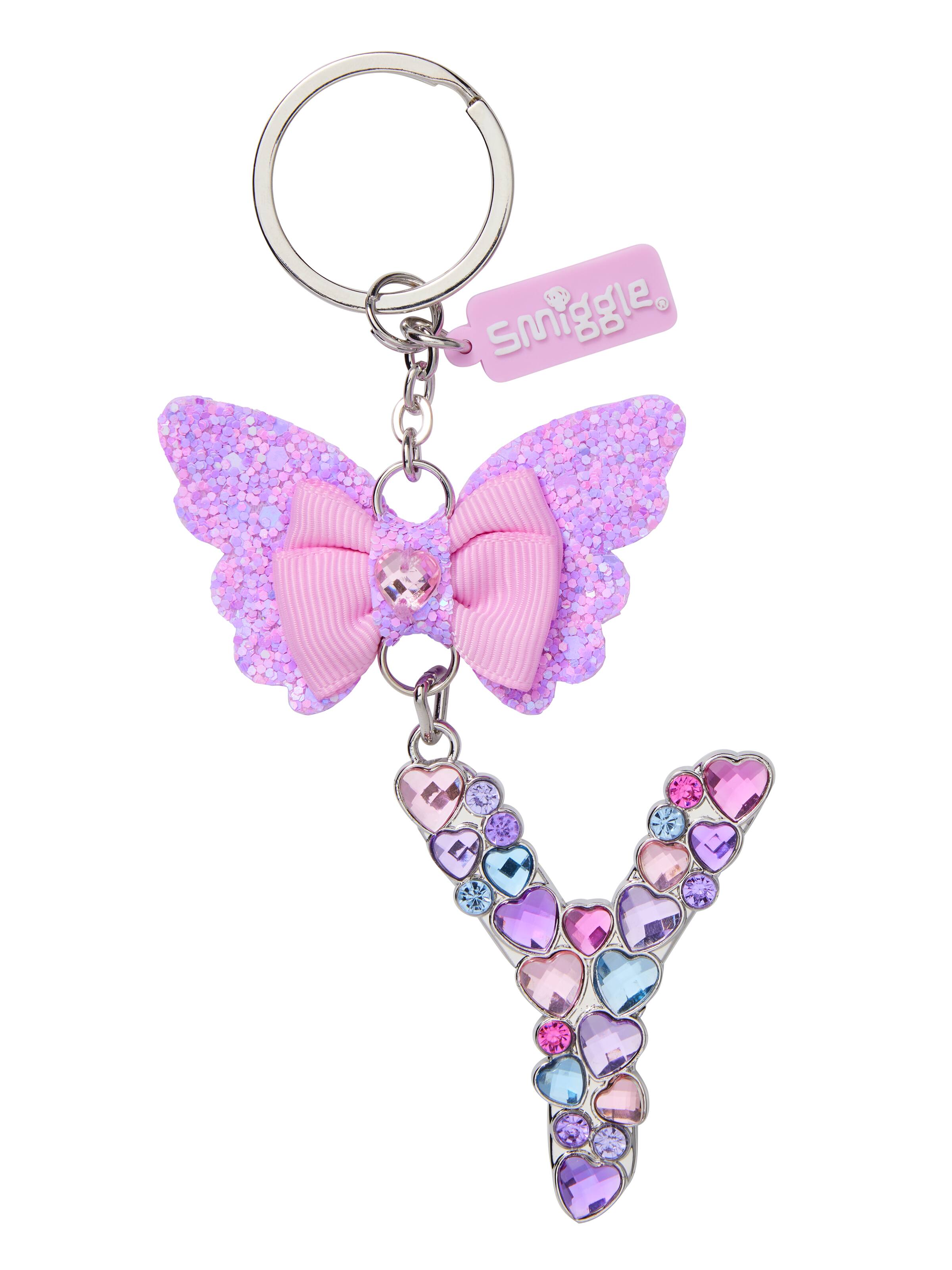 Butterfly Jewel  Alphabet Keyring