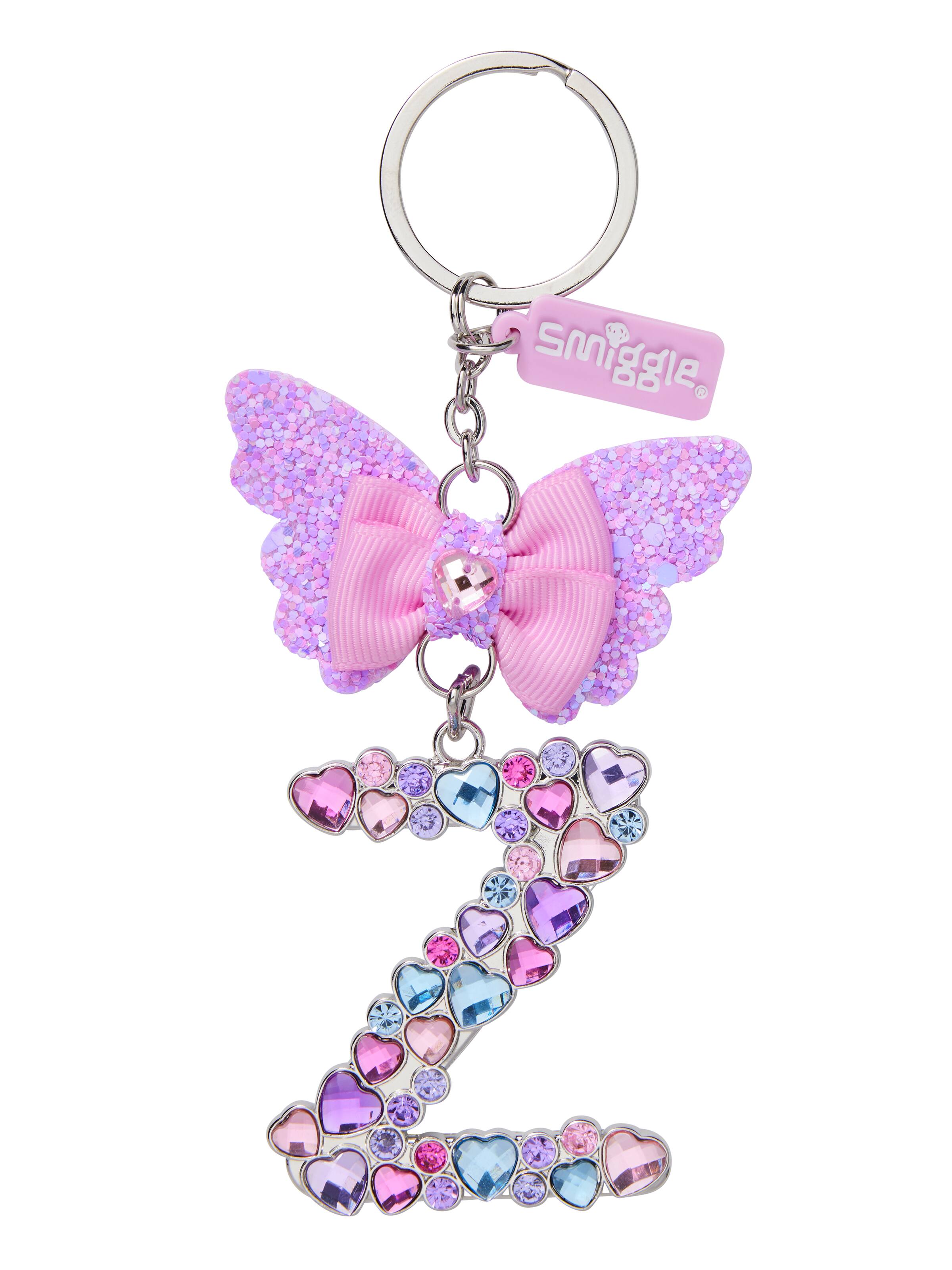 Butterfly Jewel  Alphabet Keyring