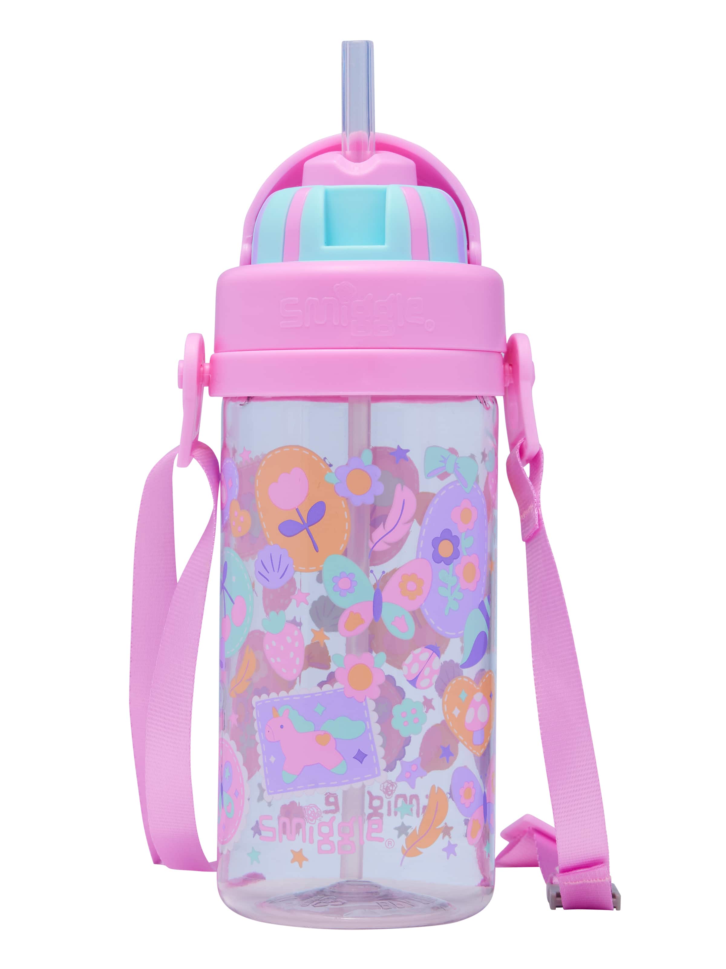 Little Journeys Teeny Tiny Plastic Drink Bottle With Strap 400Ml